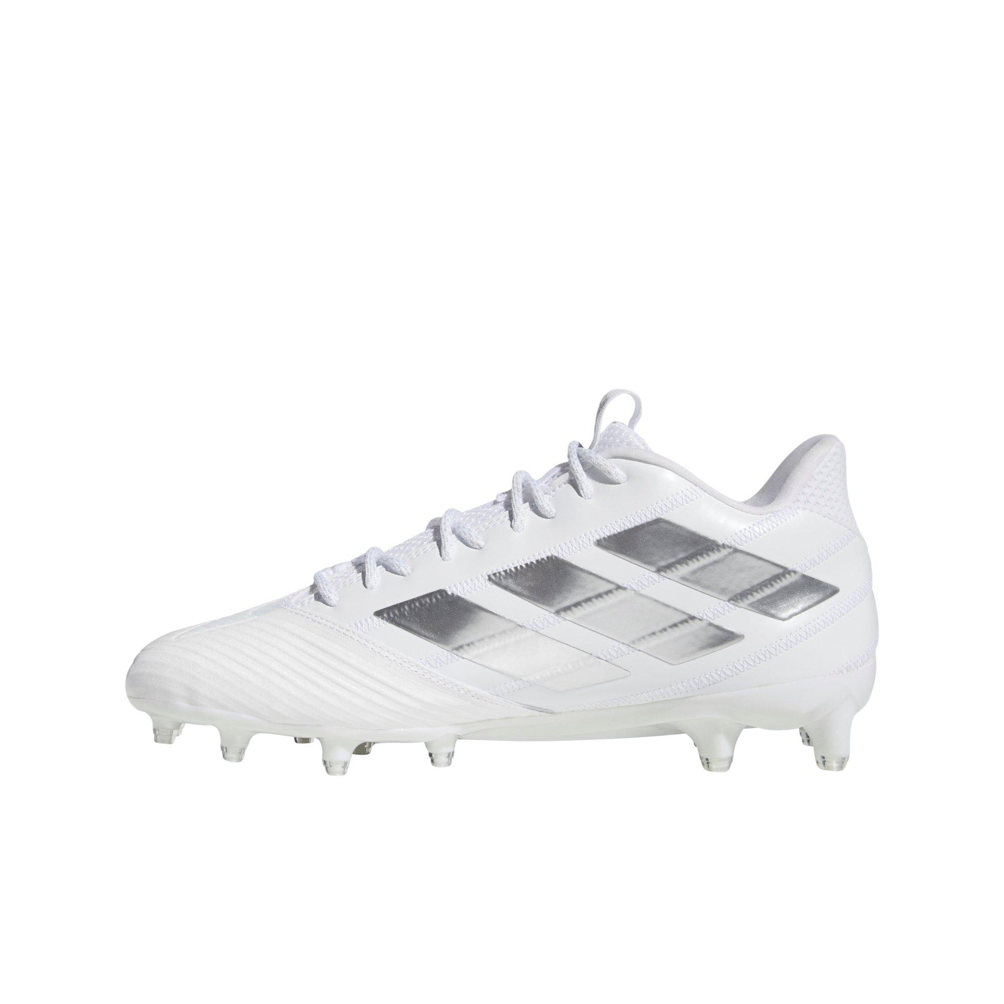 silver adidas football cleats