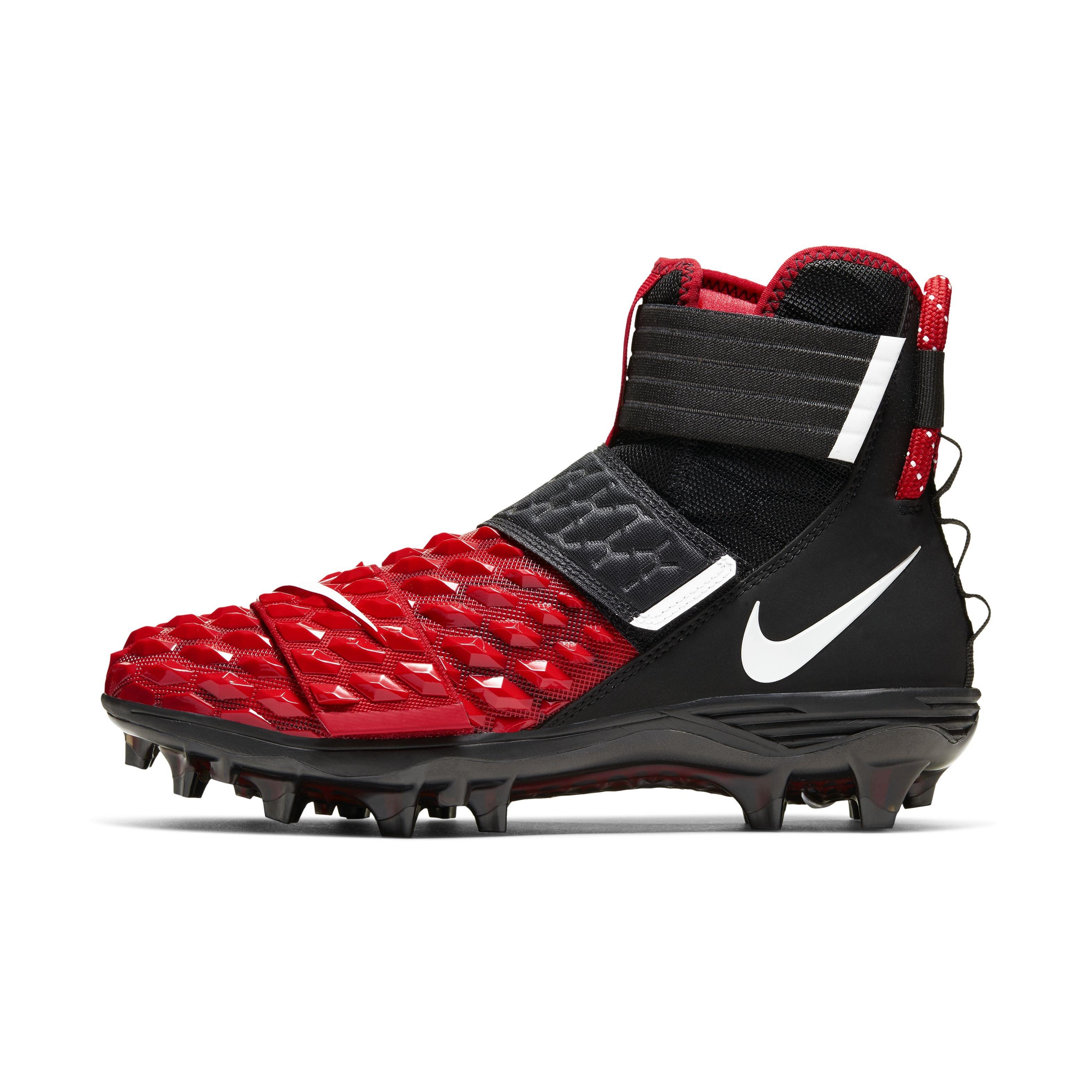 red and black nike football cleats