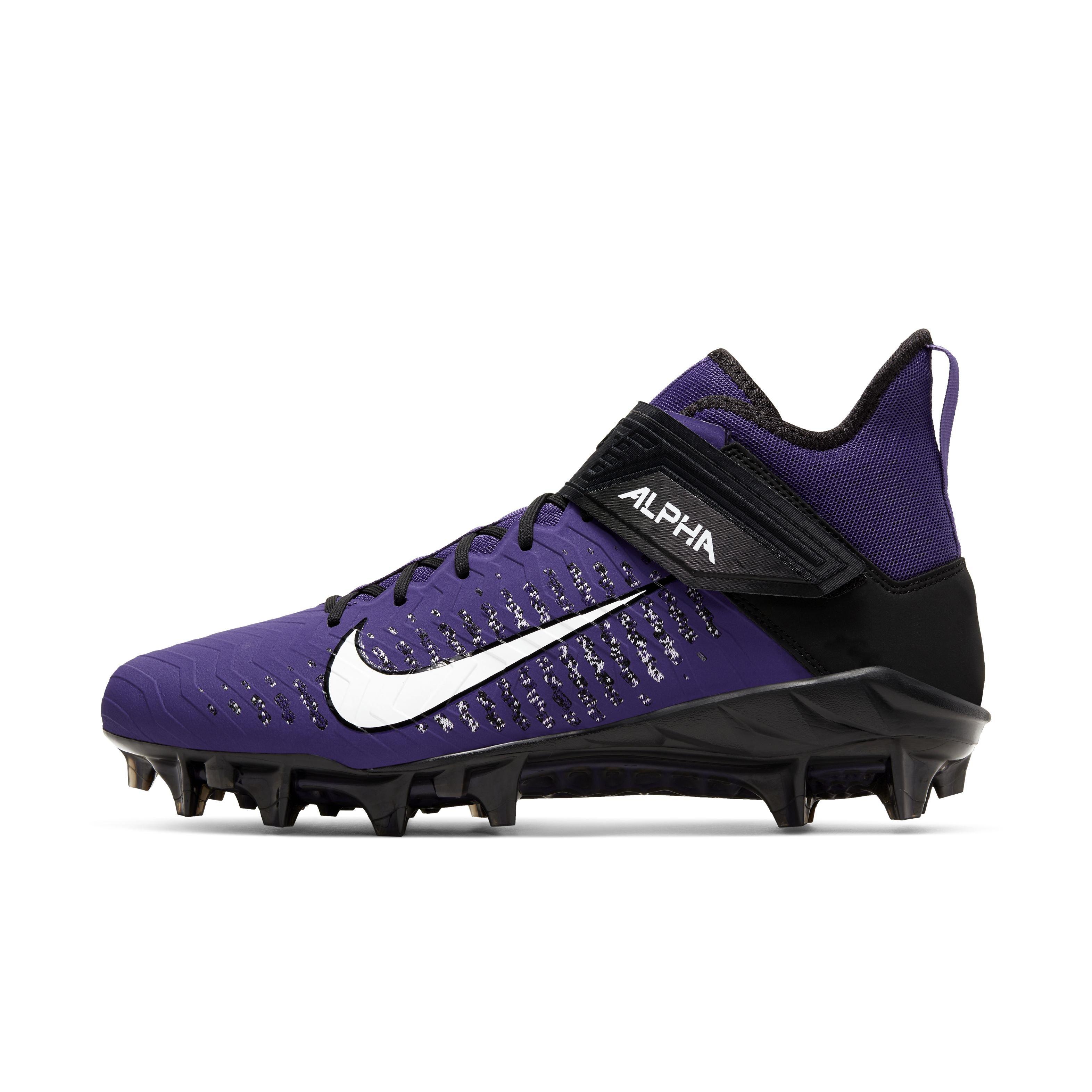 nike purple football cleats