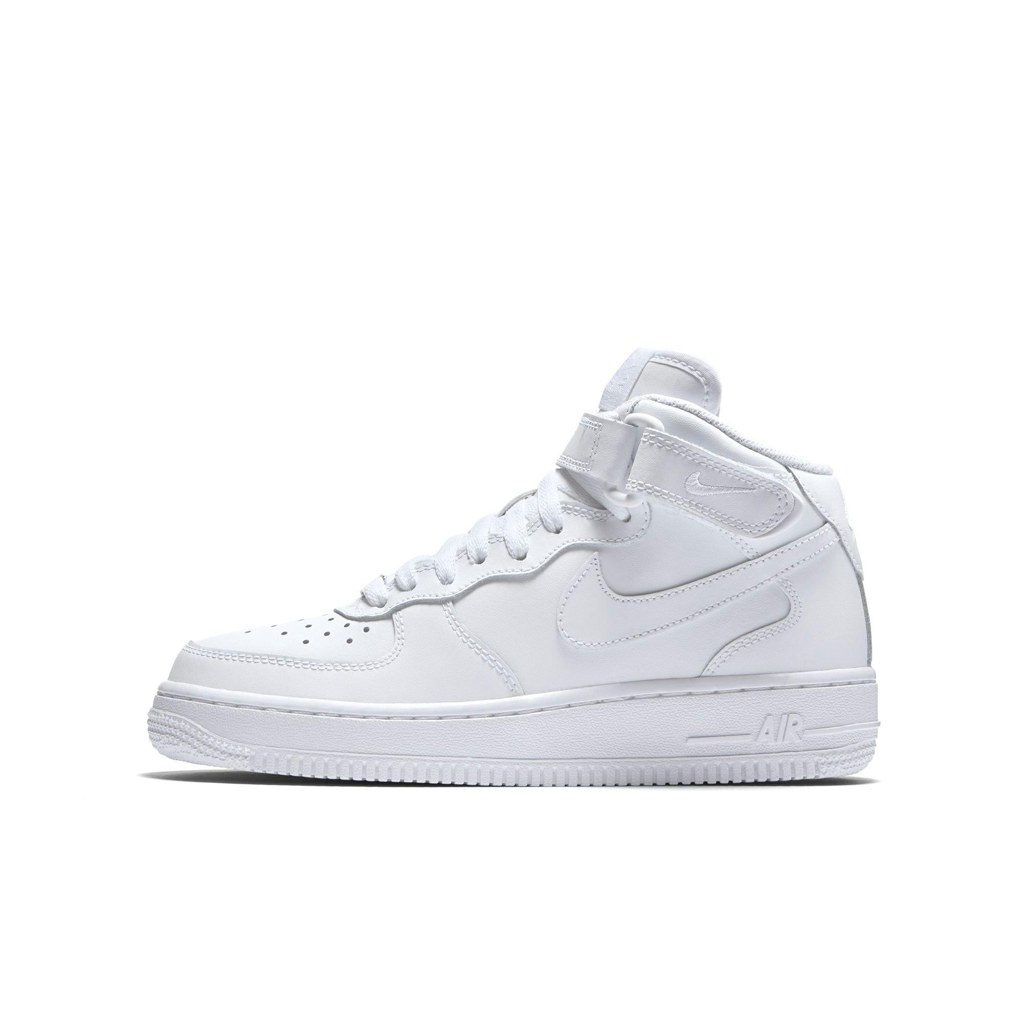 all white high top air force ones