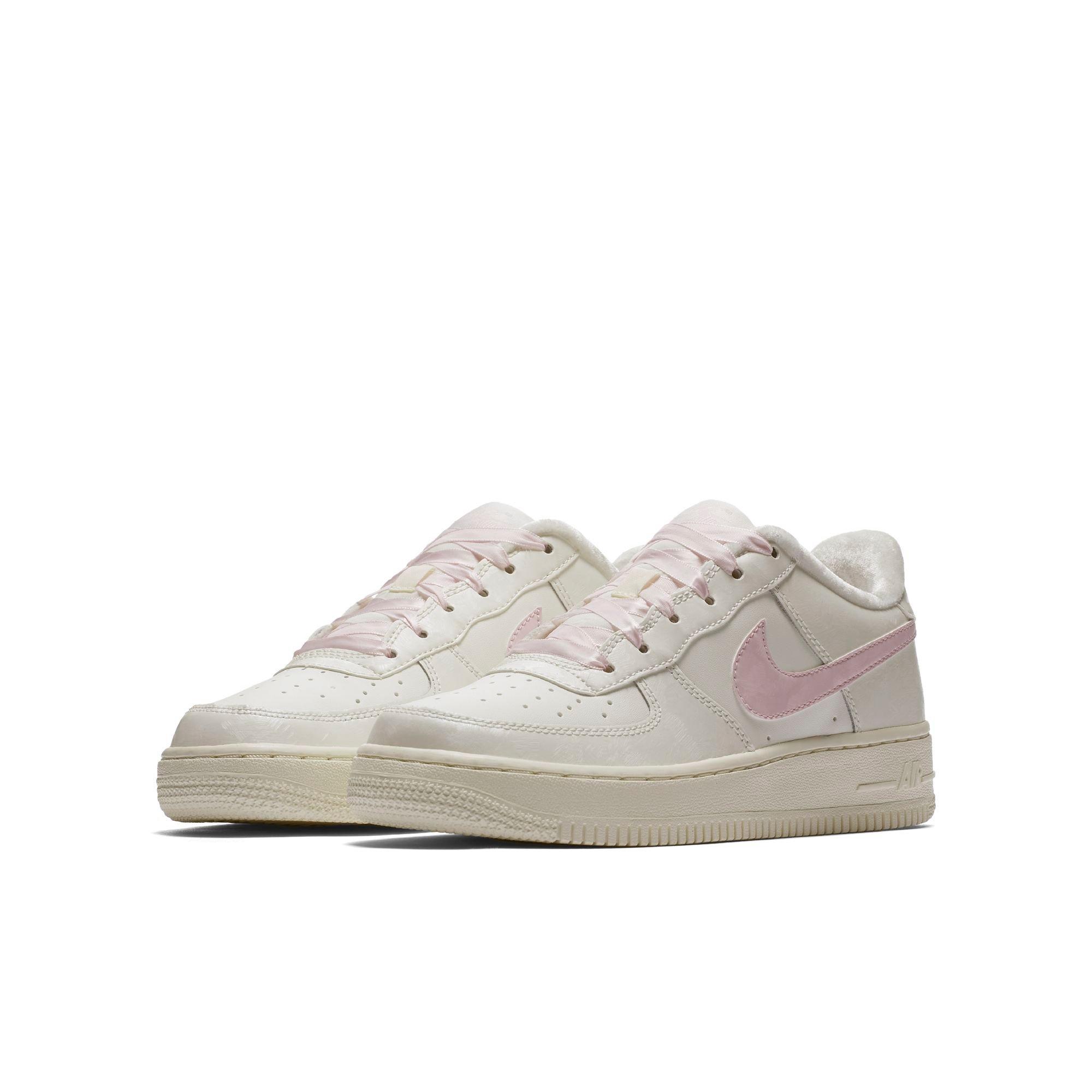 grade school pink and white air force 1