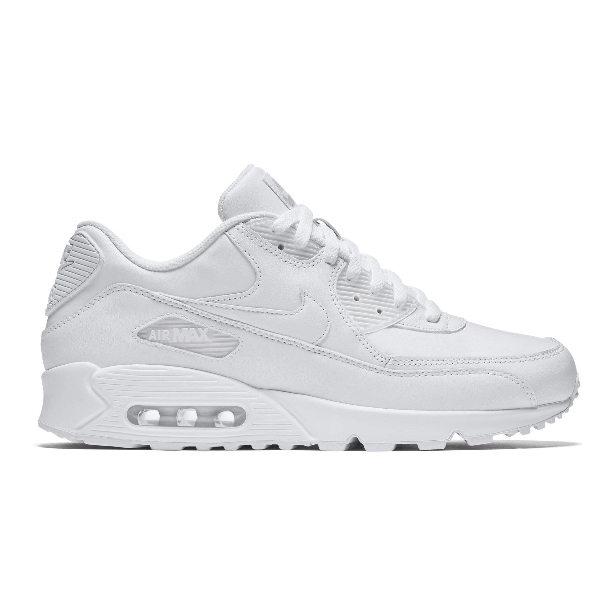 nike air max 90 all white leather womens