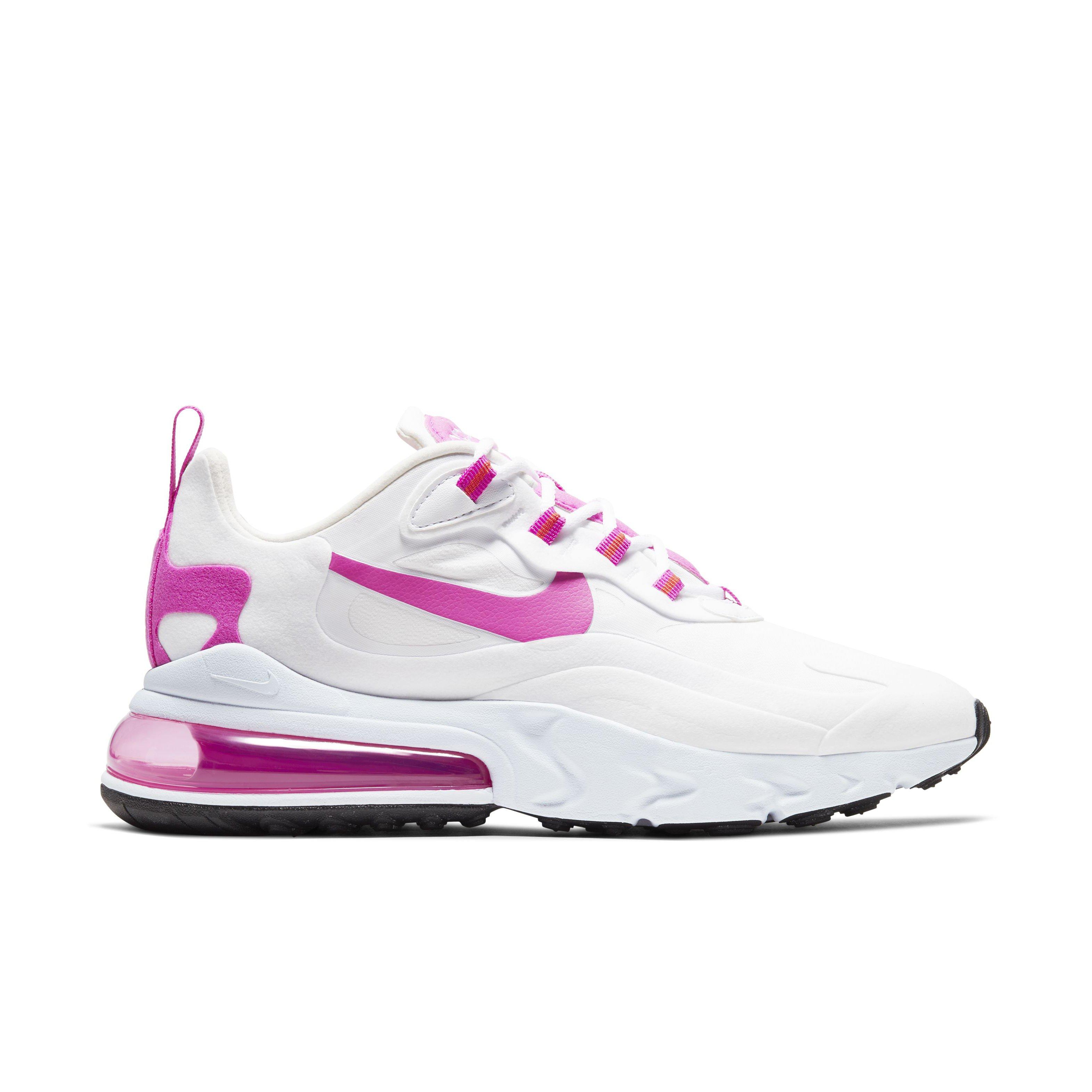 white and hot pink nike air max