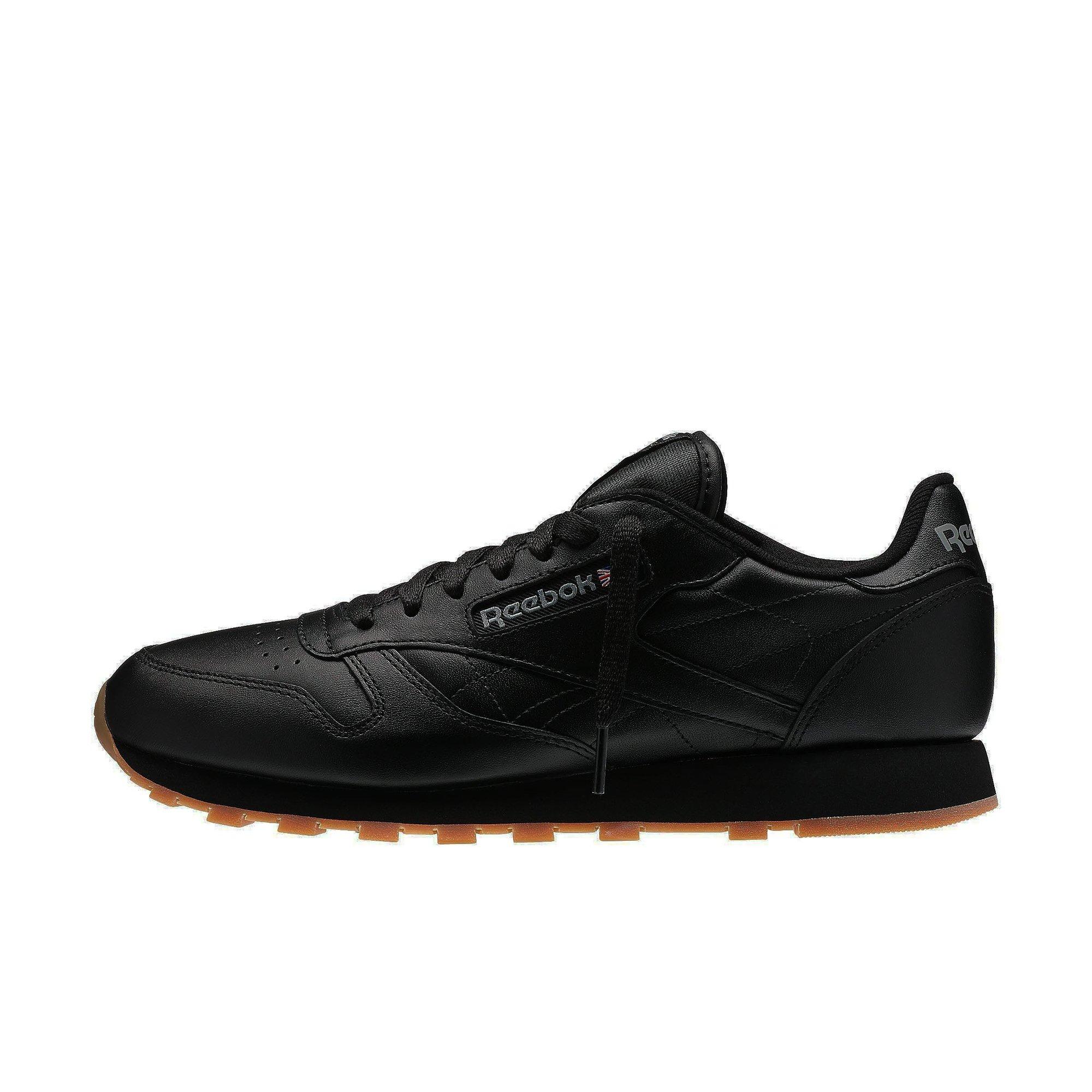 black reebok classic leather