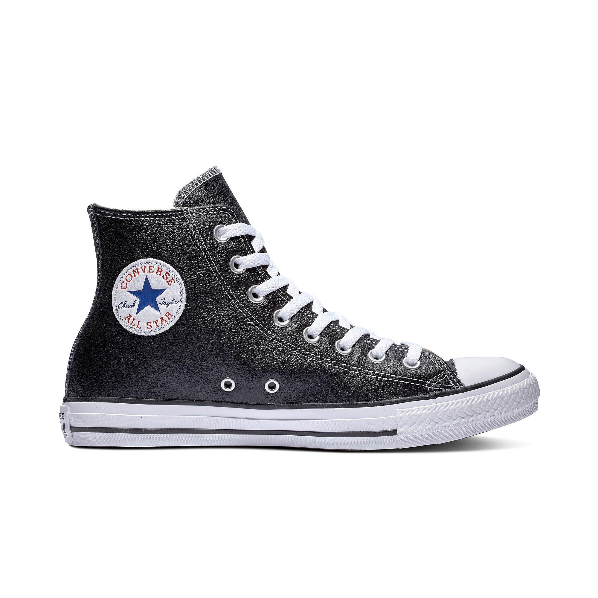 converse hi leather black