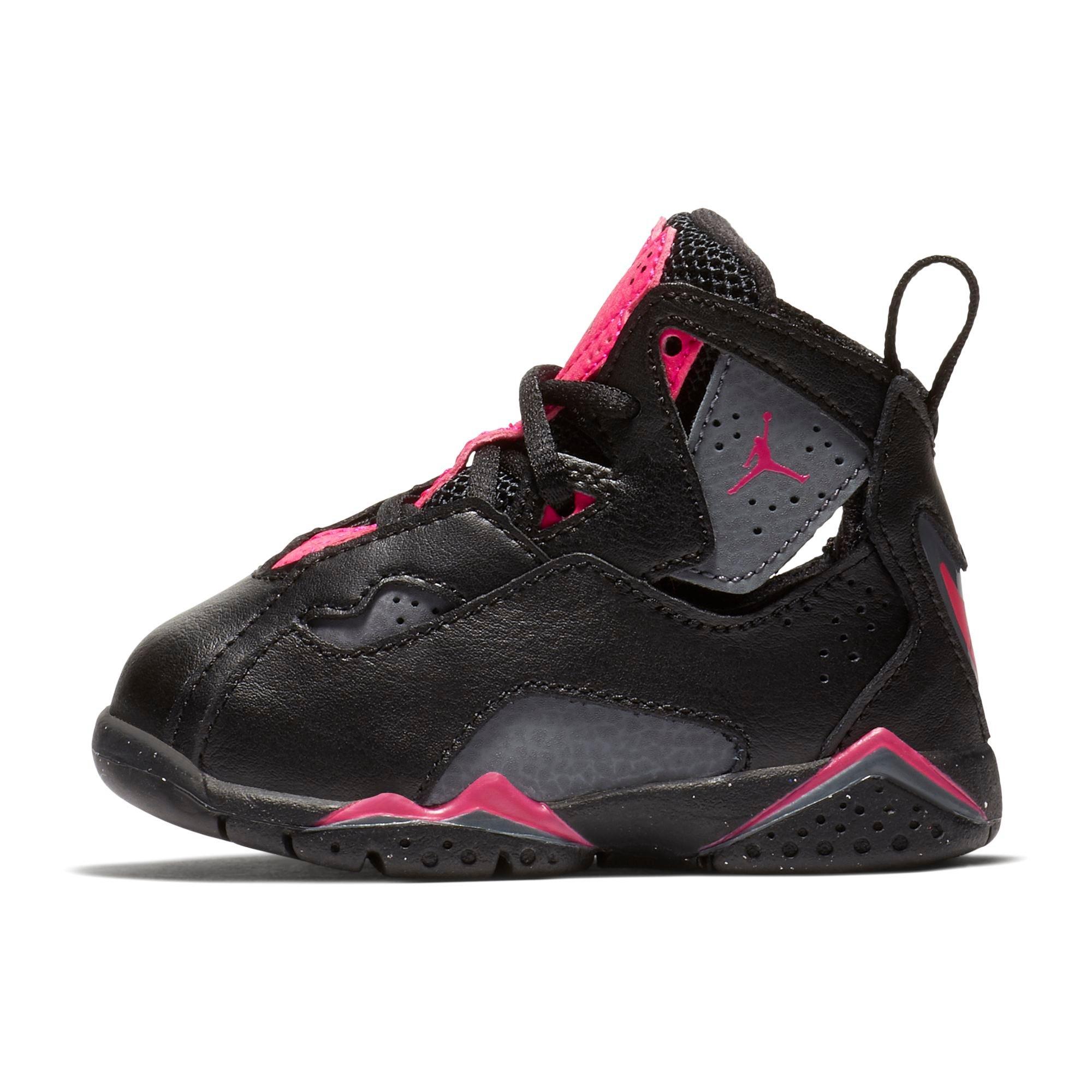 pink and black baby jordans