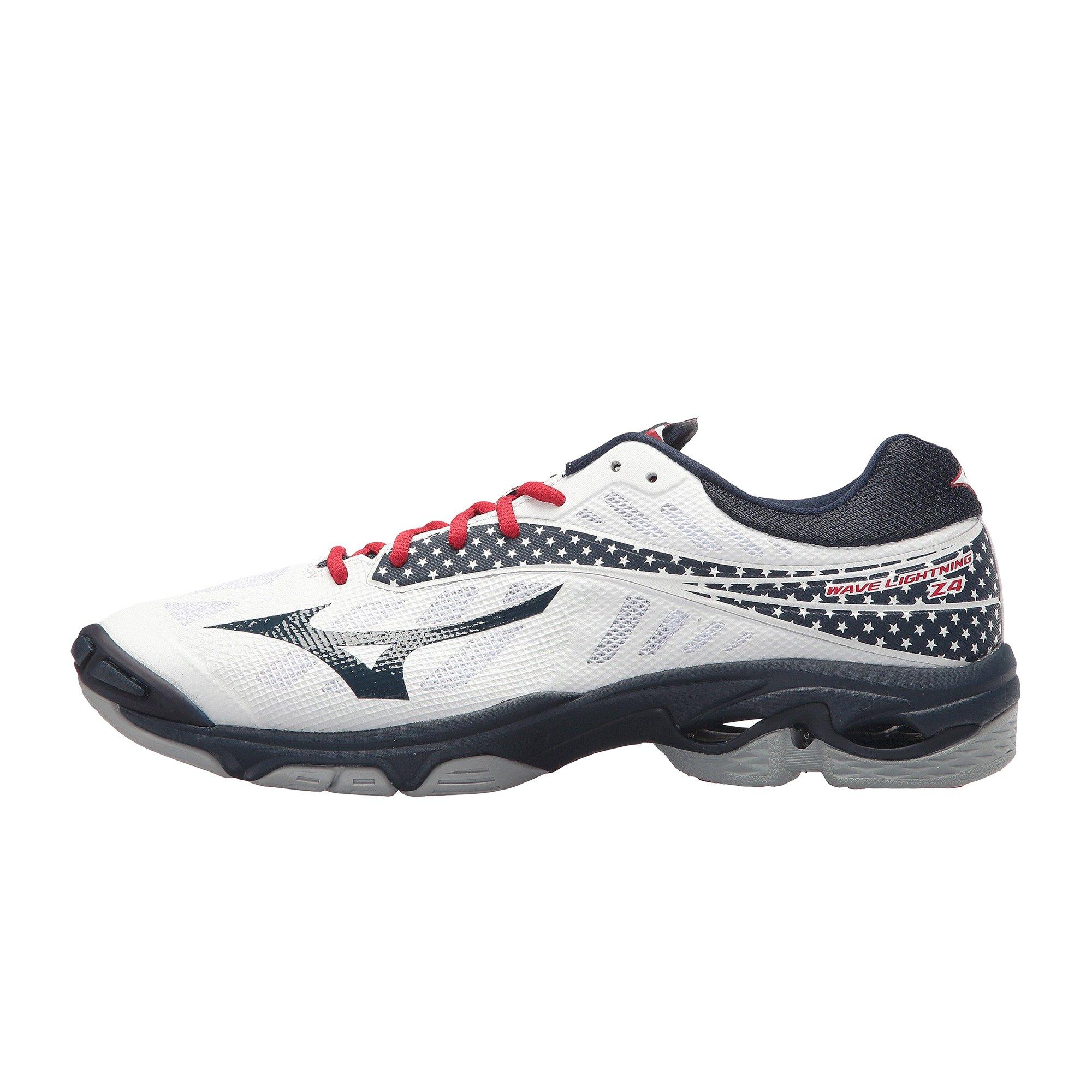 mizuno volleyball shoes red white blue