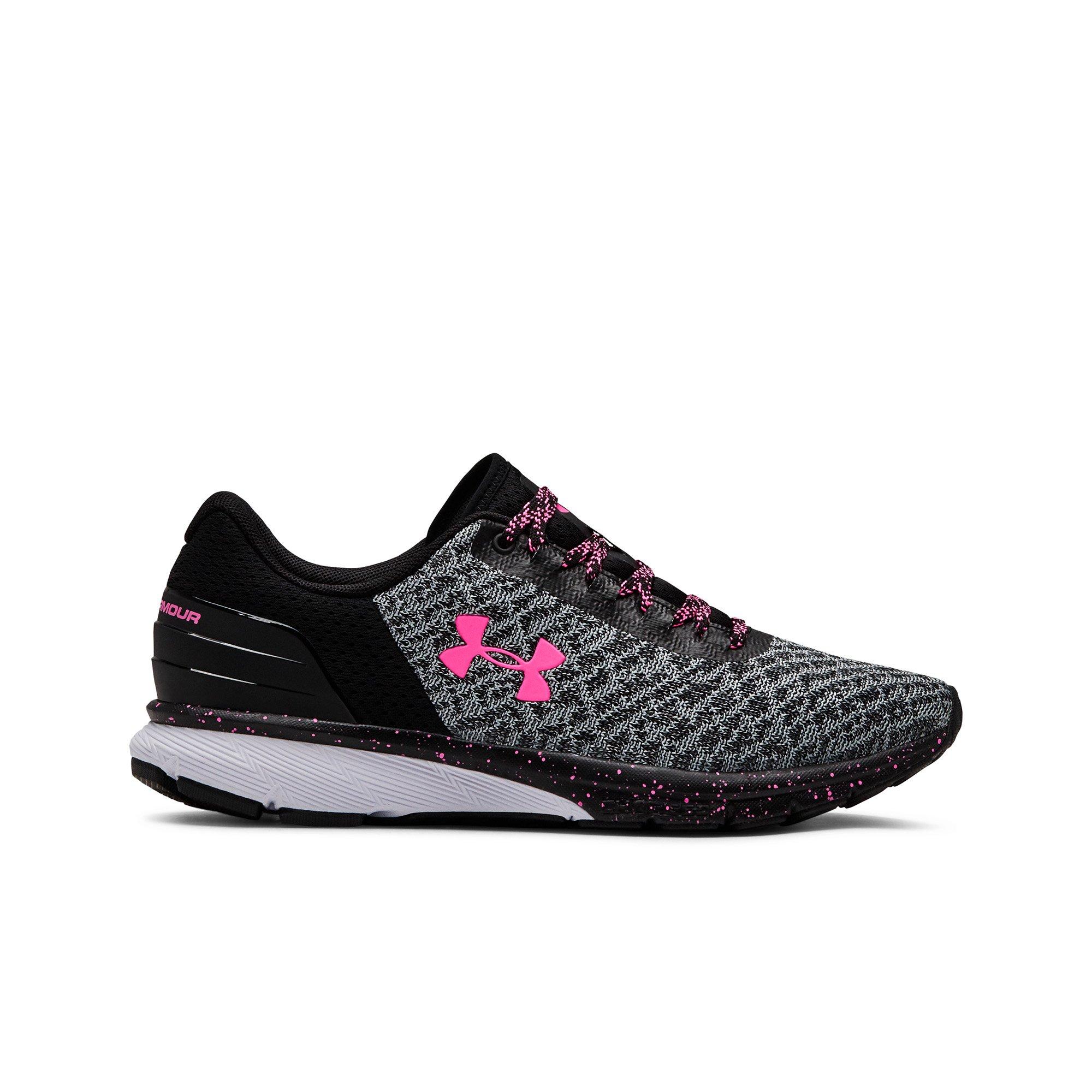 pink and gray under armour shoes