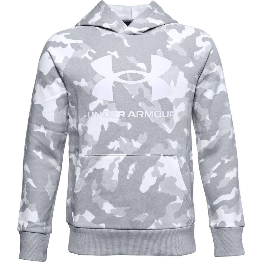 under armour hoodie kids silver