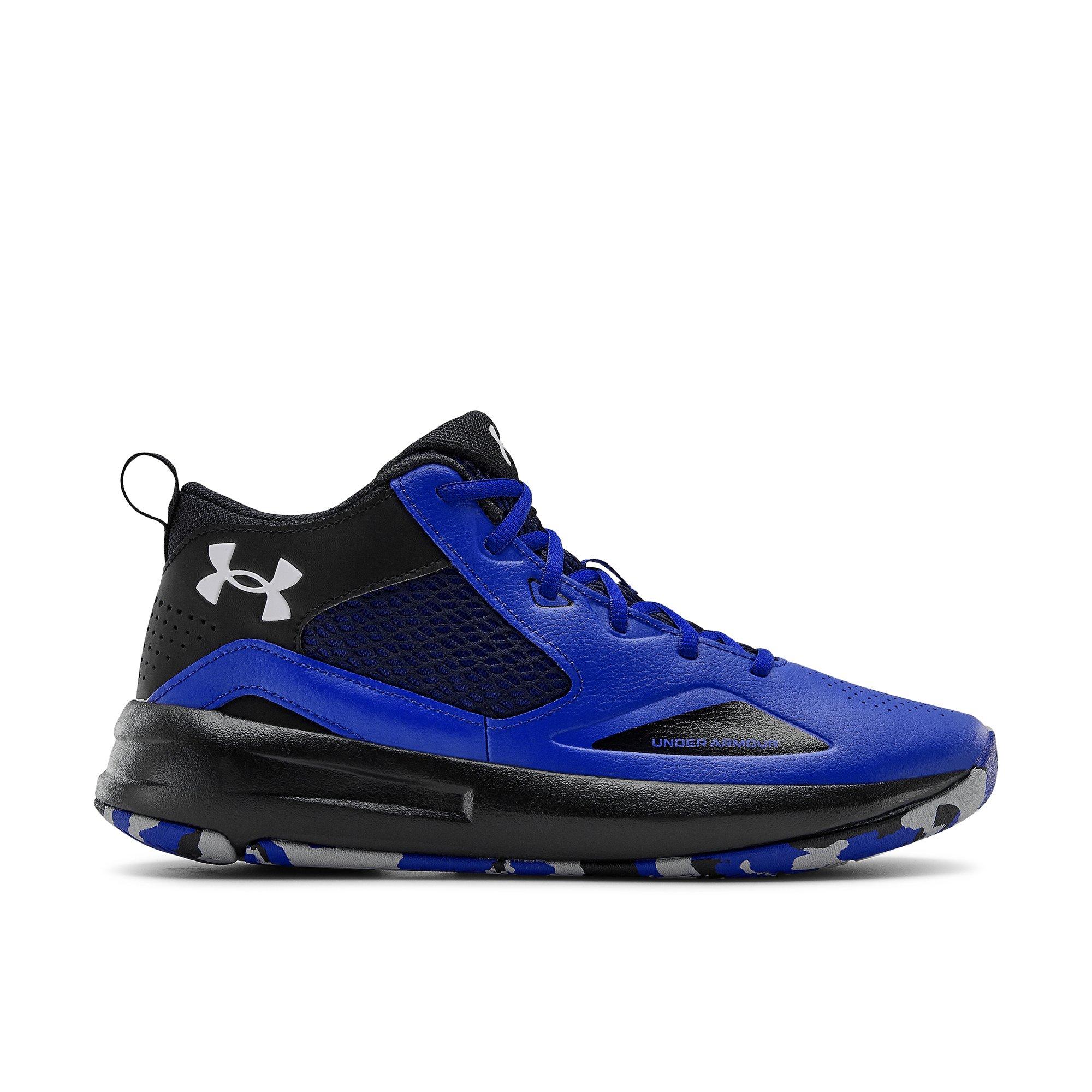 under armour blue basketball shoes