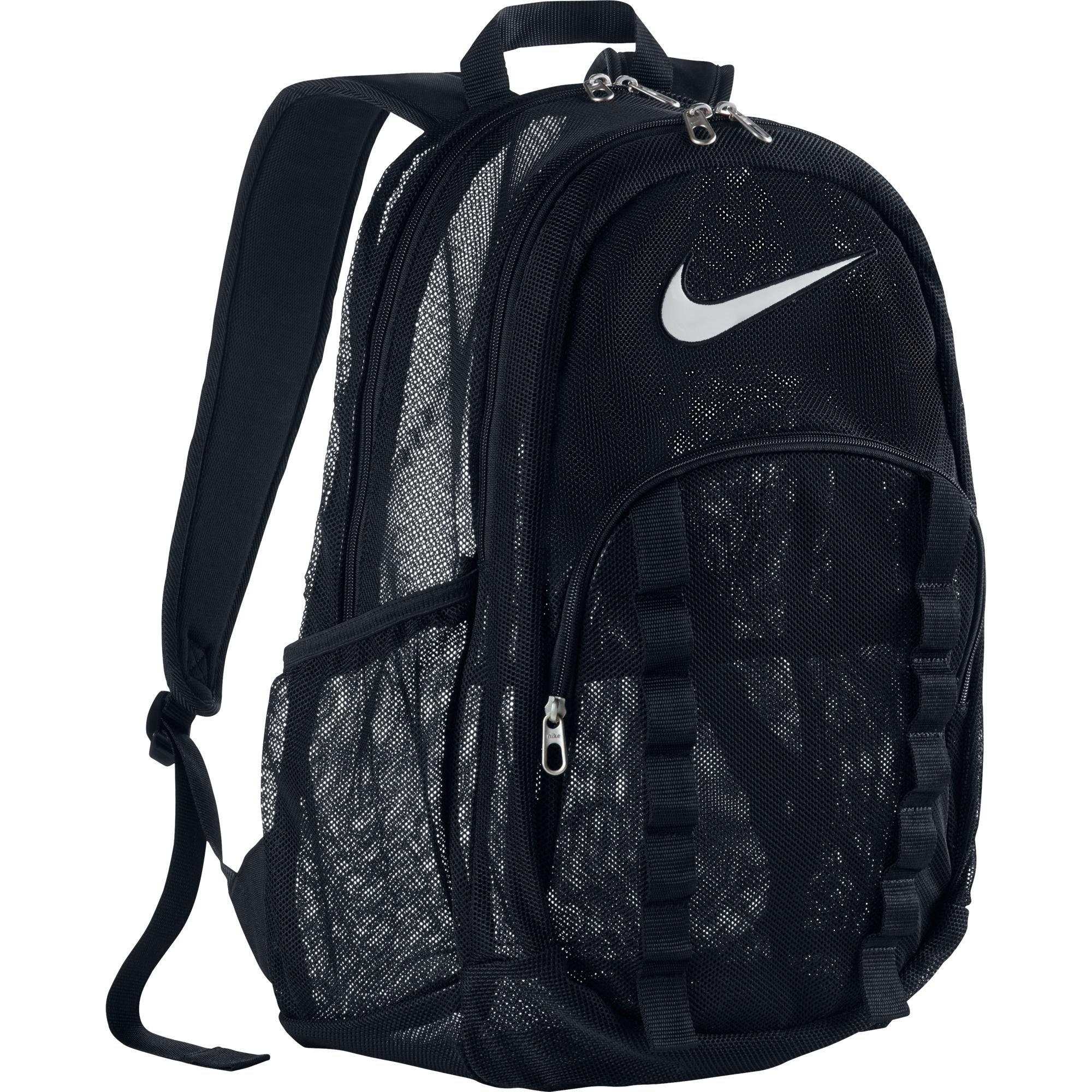 black mesh backpack nike