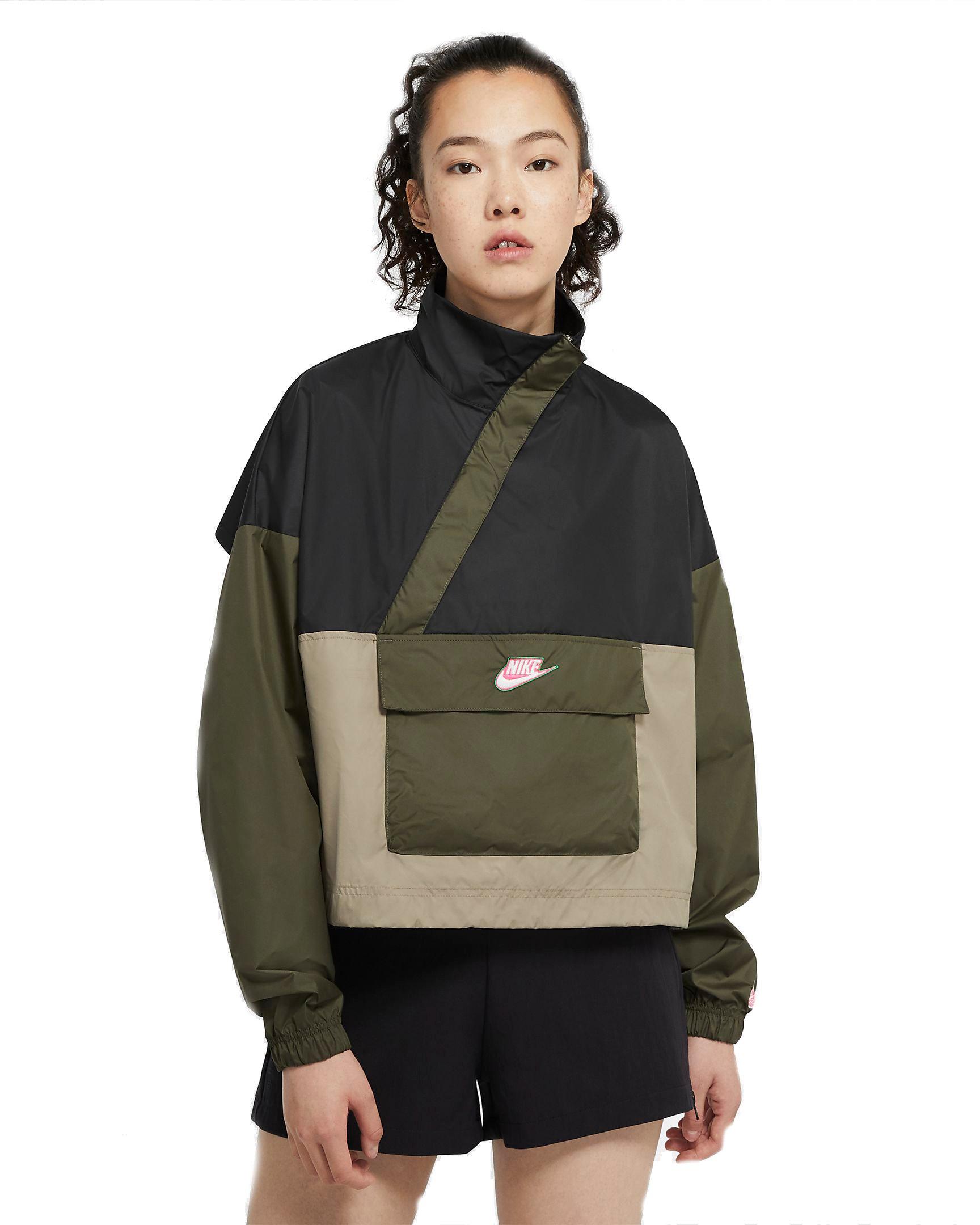 nike women's sportswear woven anorak jacket
