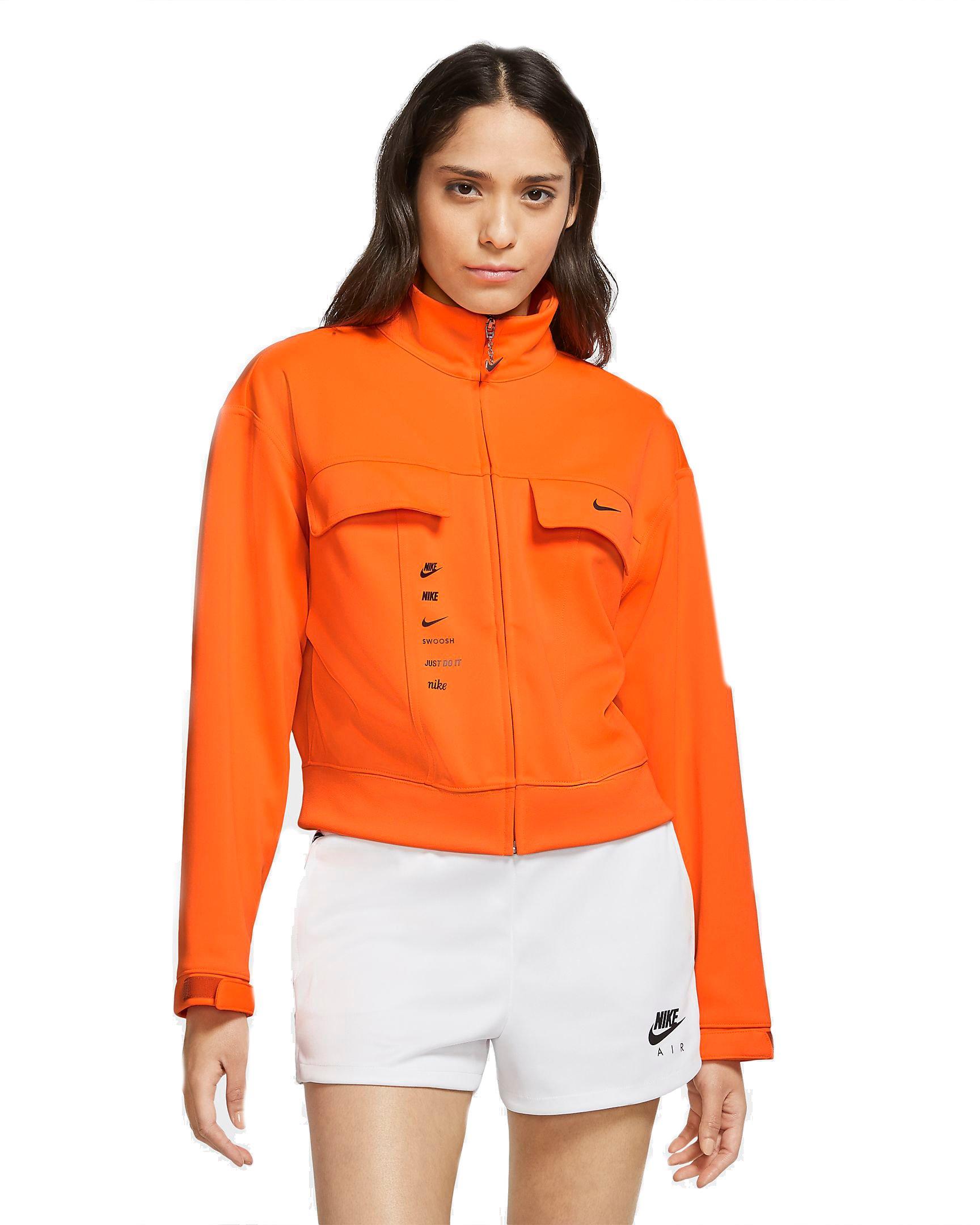 orange nike jacket women's