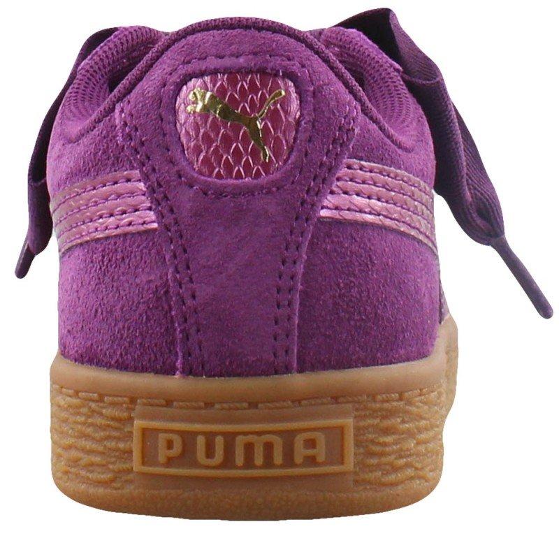 puma suede heart purple