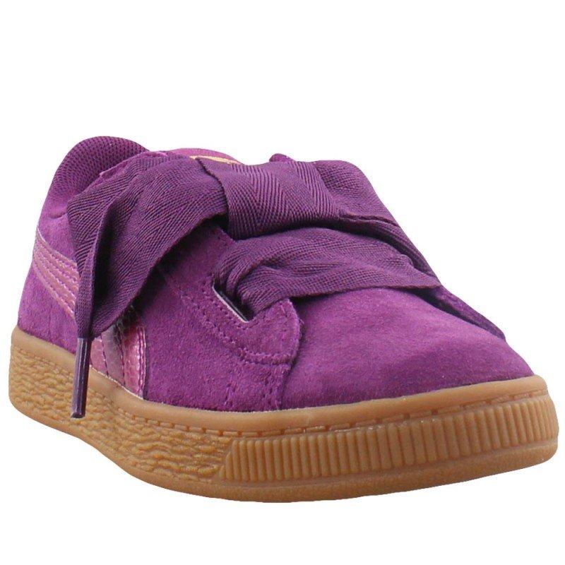 puma suede heart purple