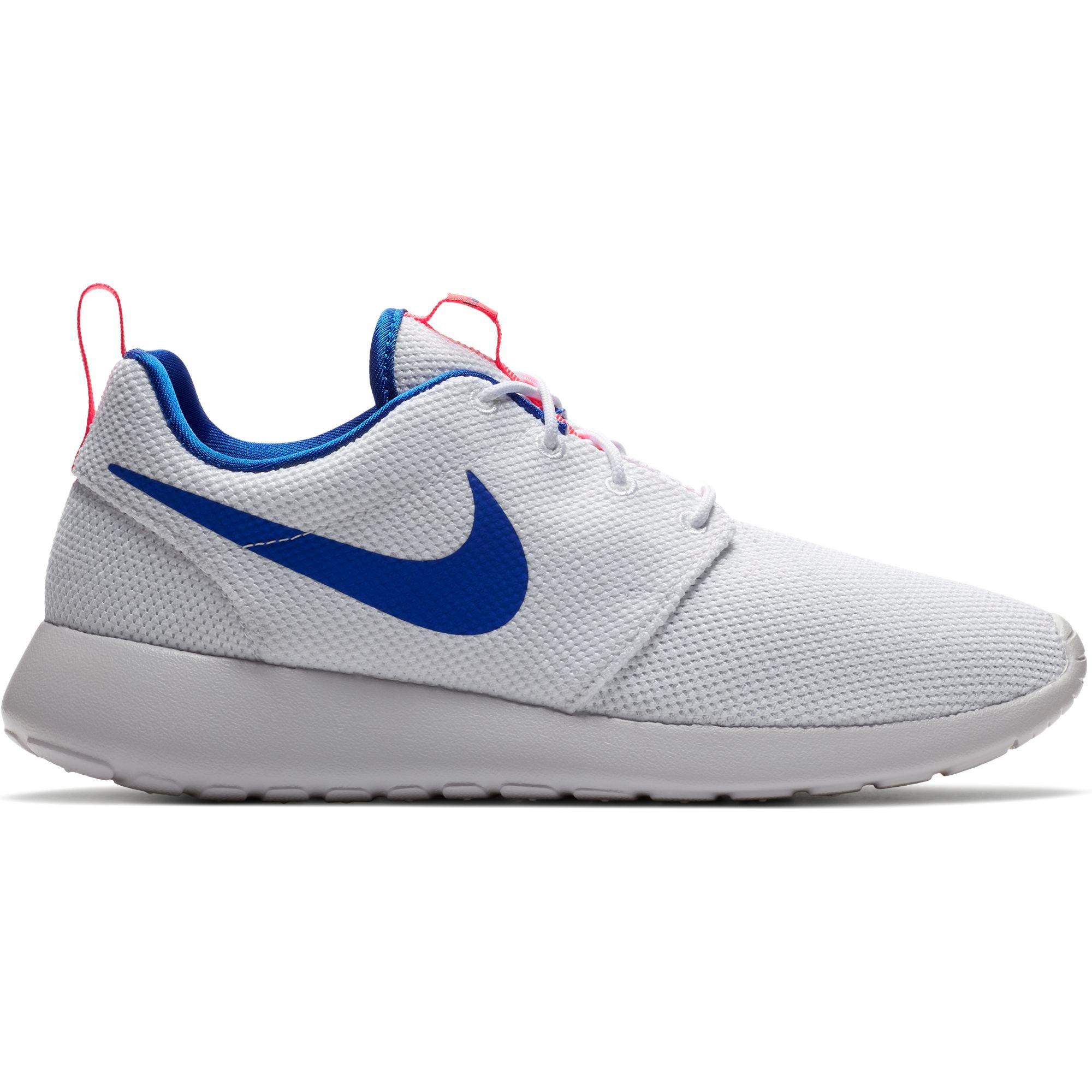 nike roshe run mens blue and white