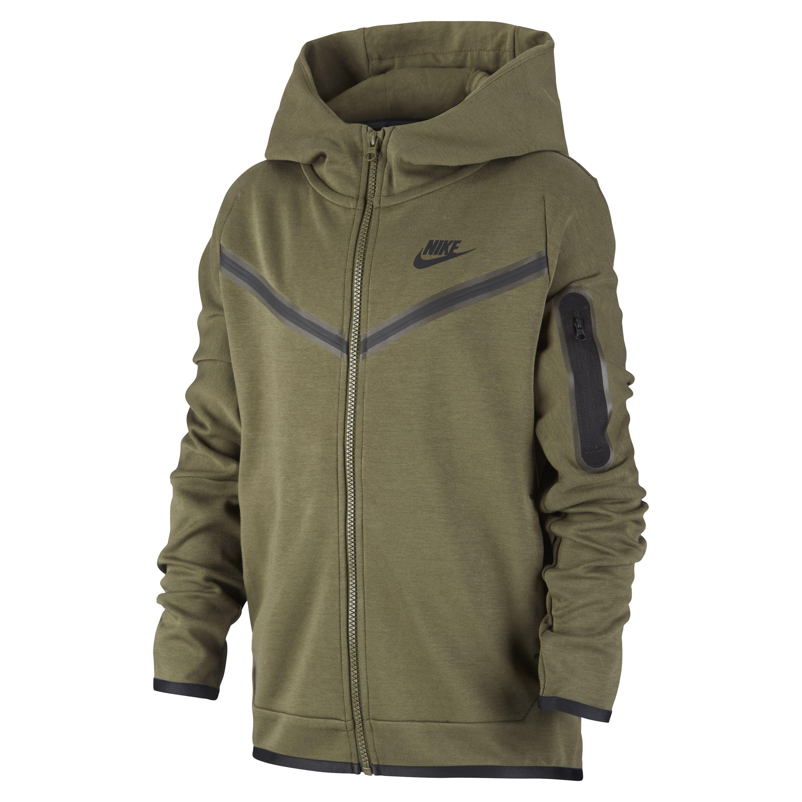 nike tech fleece hoodie khaki