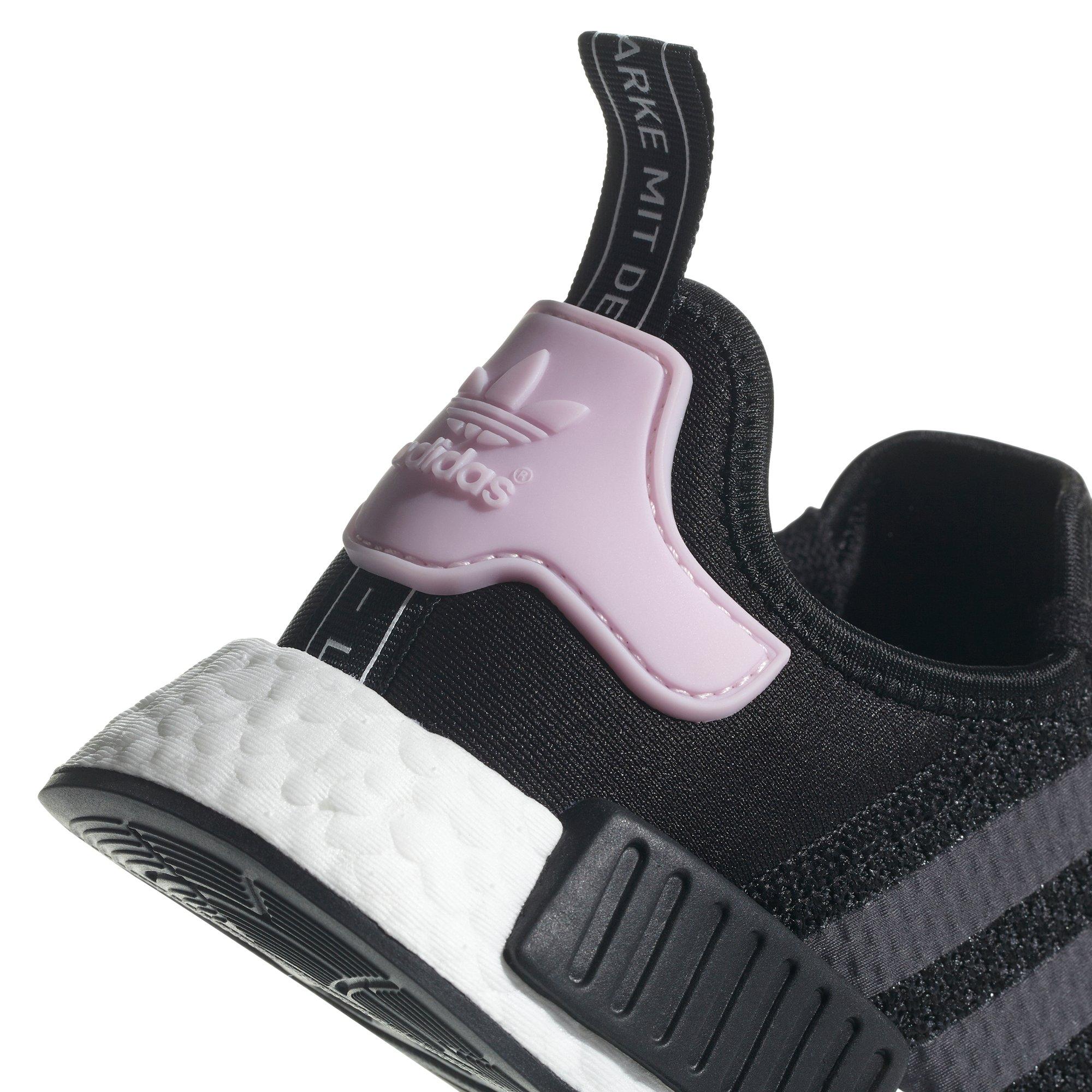 adidas nmd r1 black white clear pink