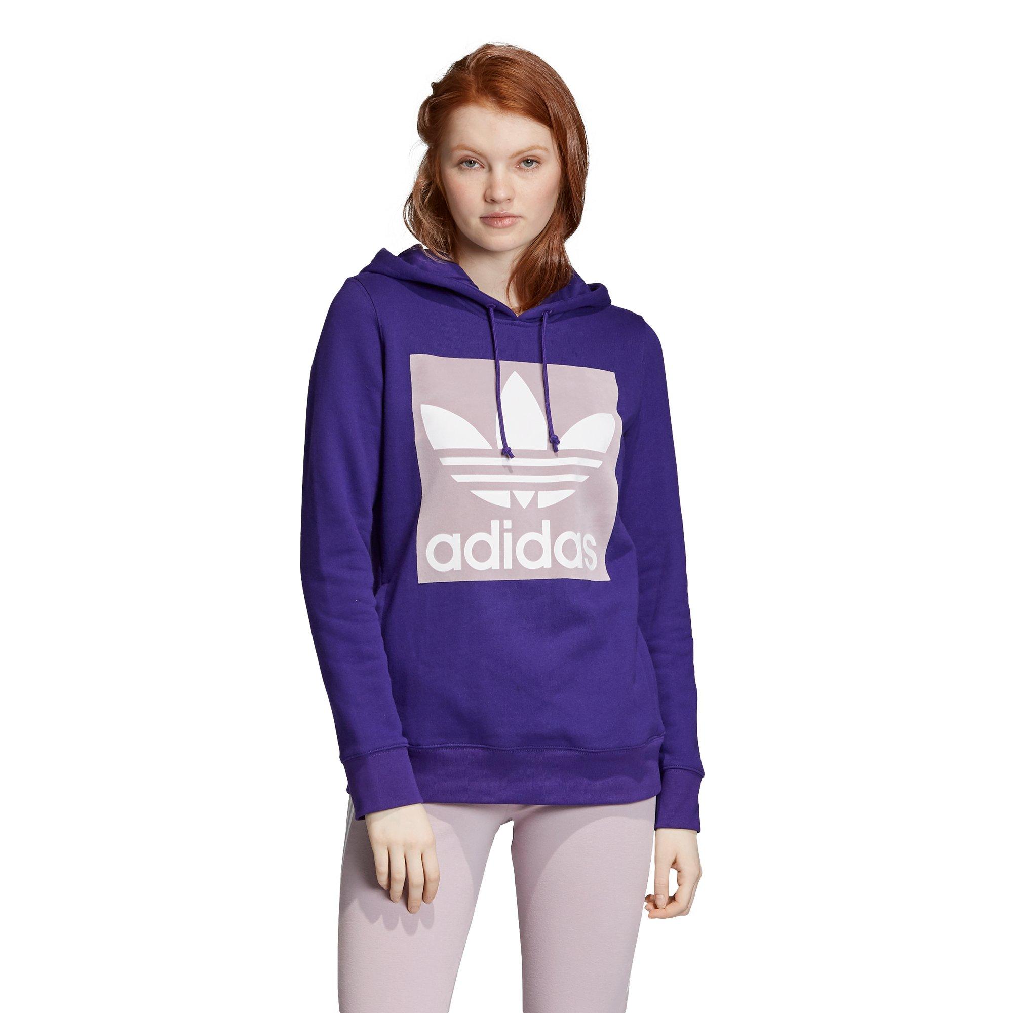 purple adidas hoodie womens