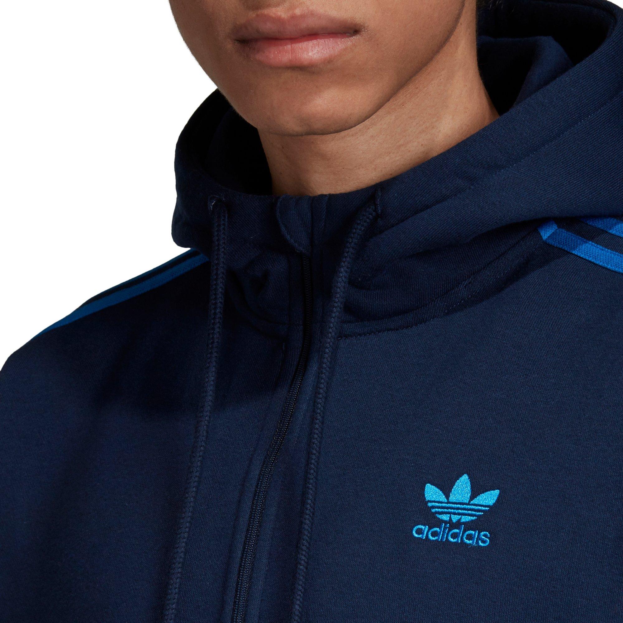 adidas striped half zip