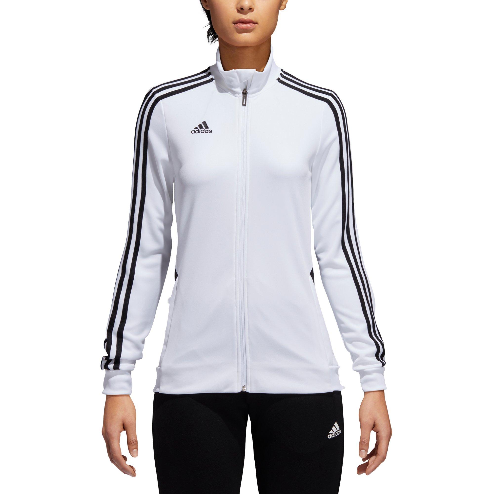 adidas white track jacket women's