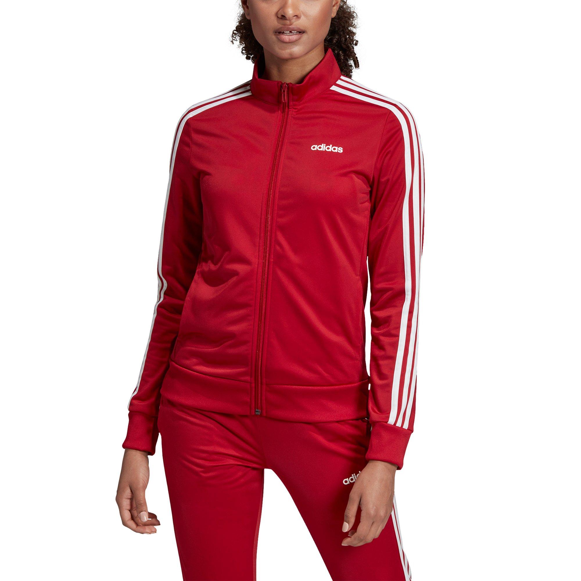 adidas tricot jacket red