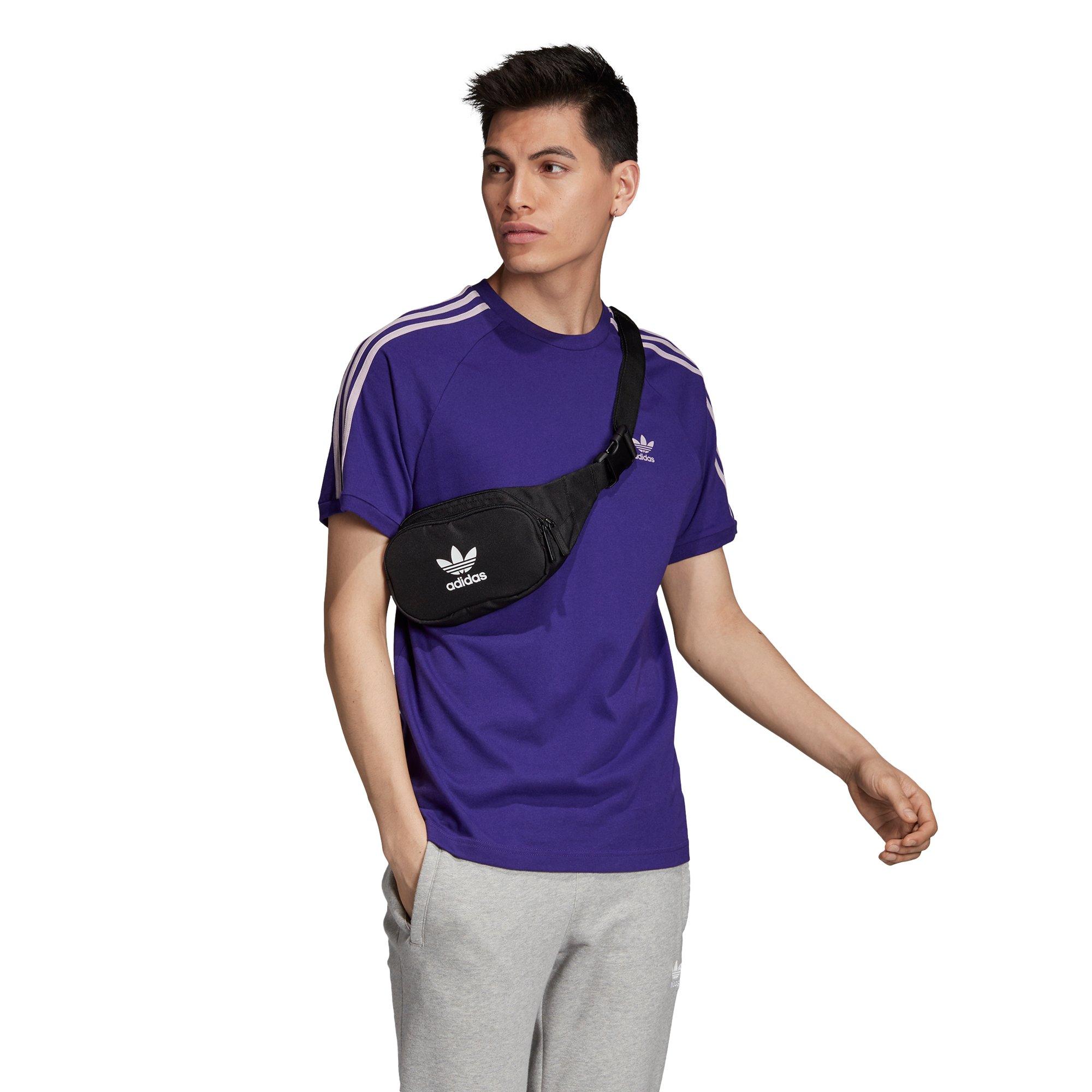 adidas 3 stripes tee purple