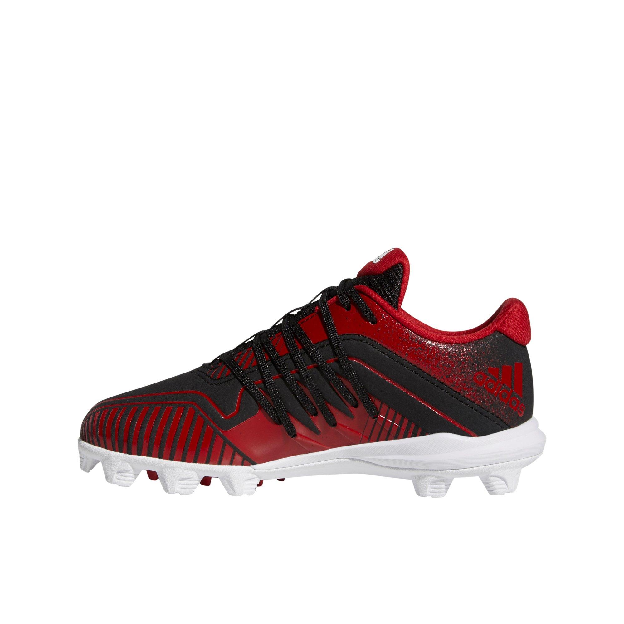 red and black youth baseball cleats