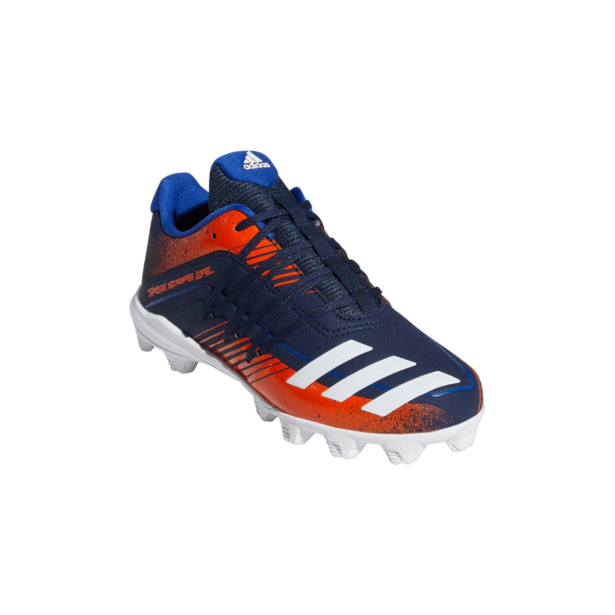 navy and orange baseball cleats