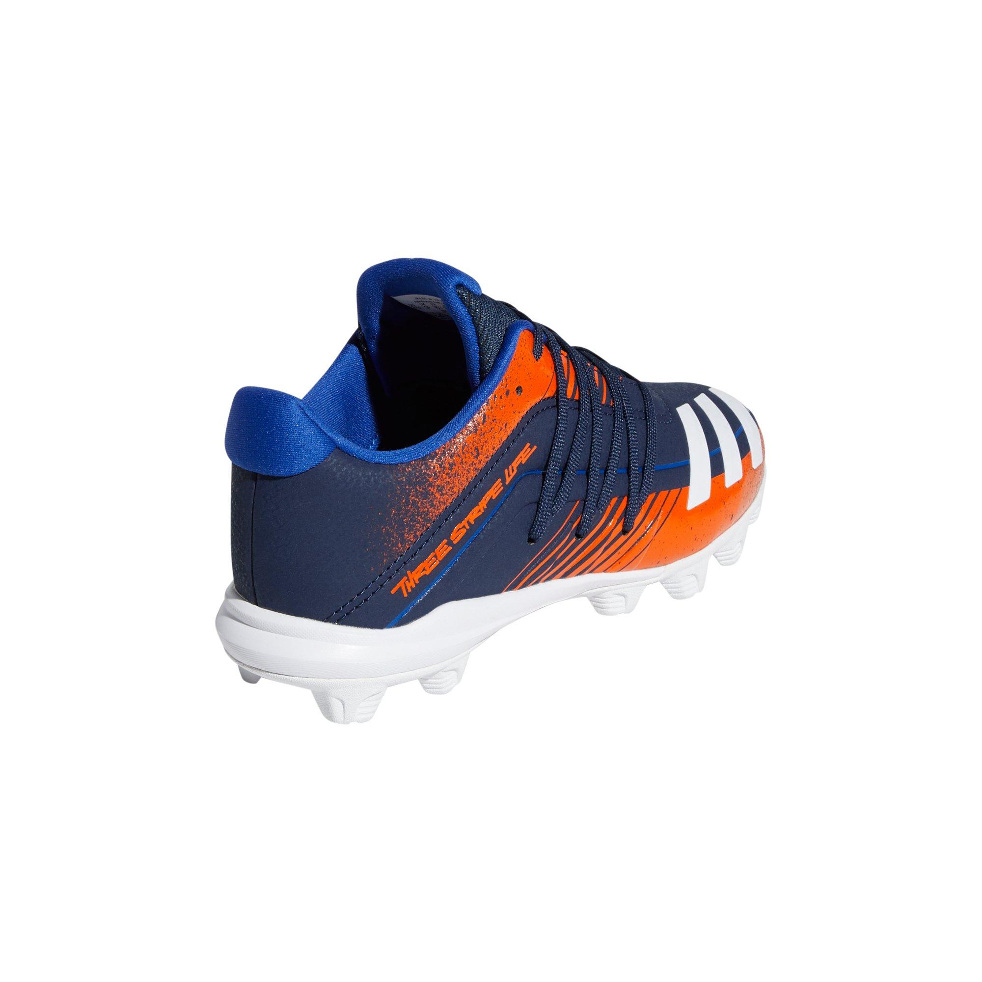 navy and orange baseball cleats