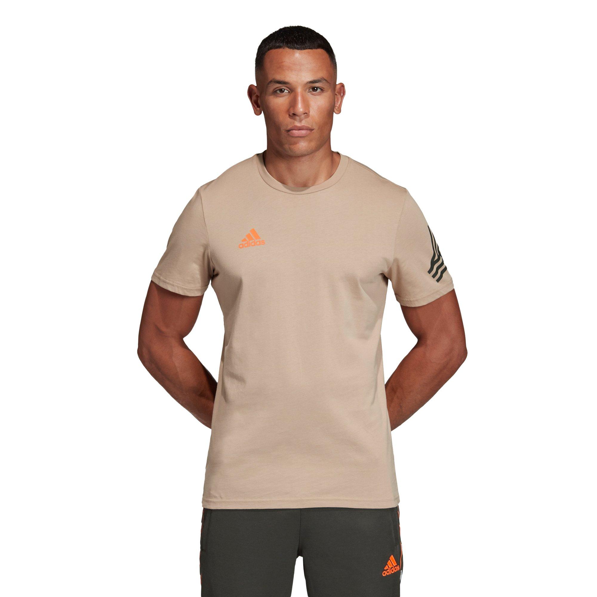 adidas tan logo tee