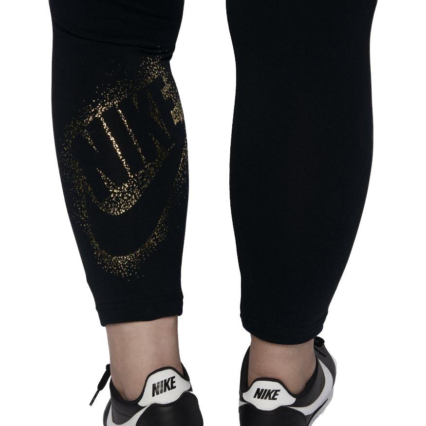 nike leggings black and gold