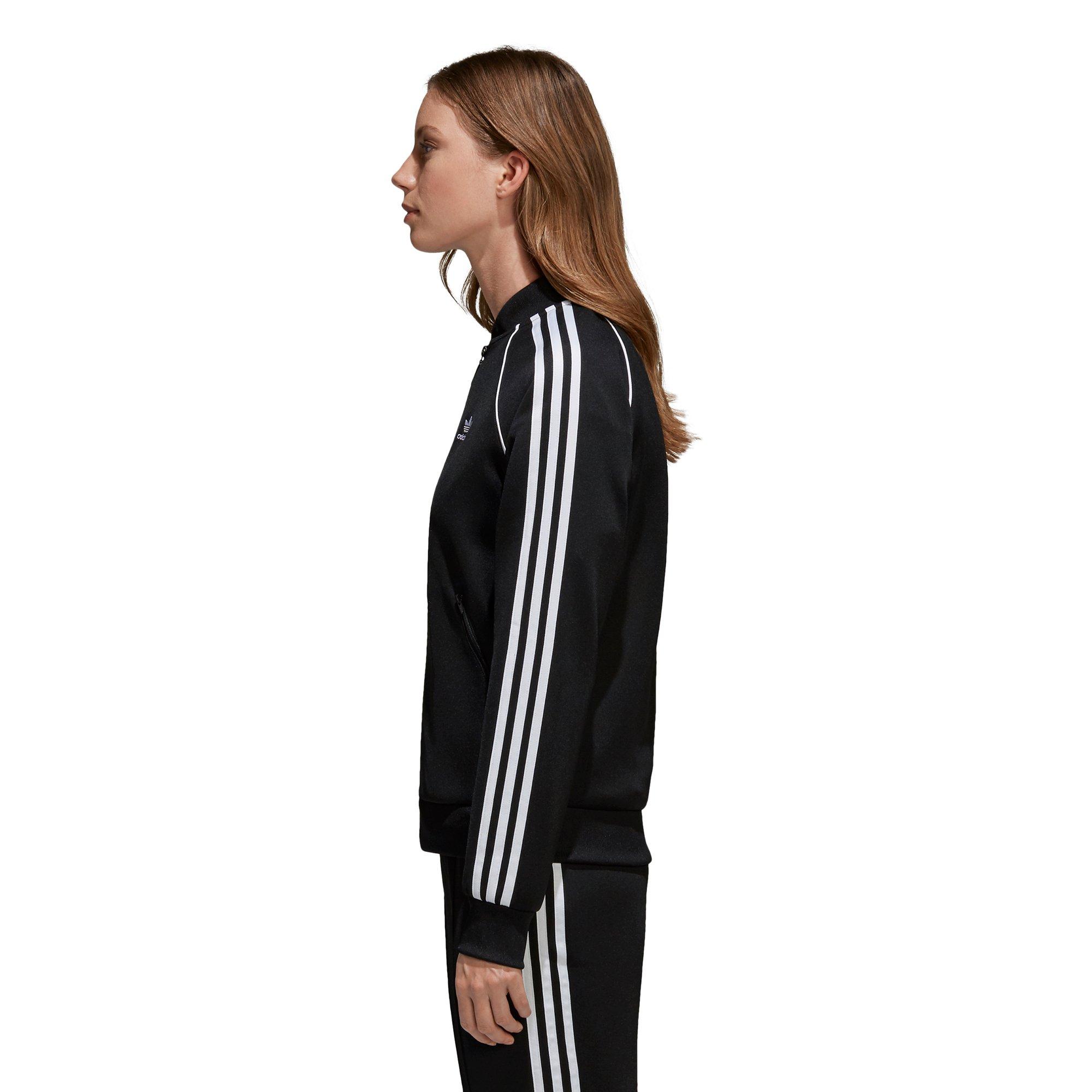 adidas superstar track jacket women's black