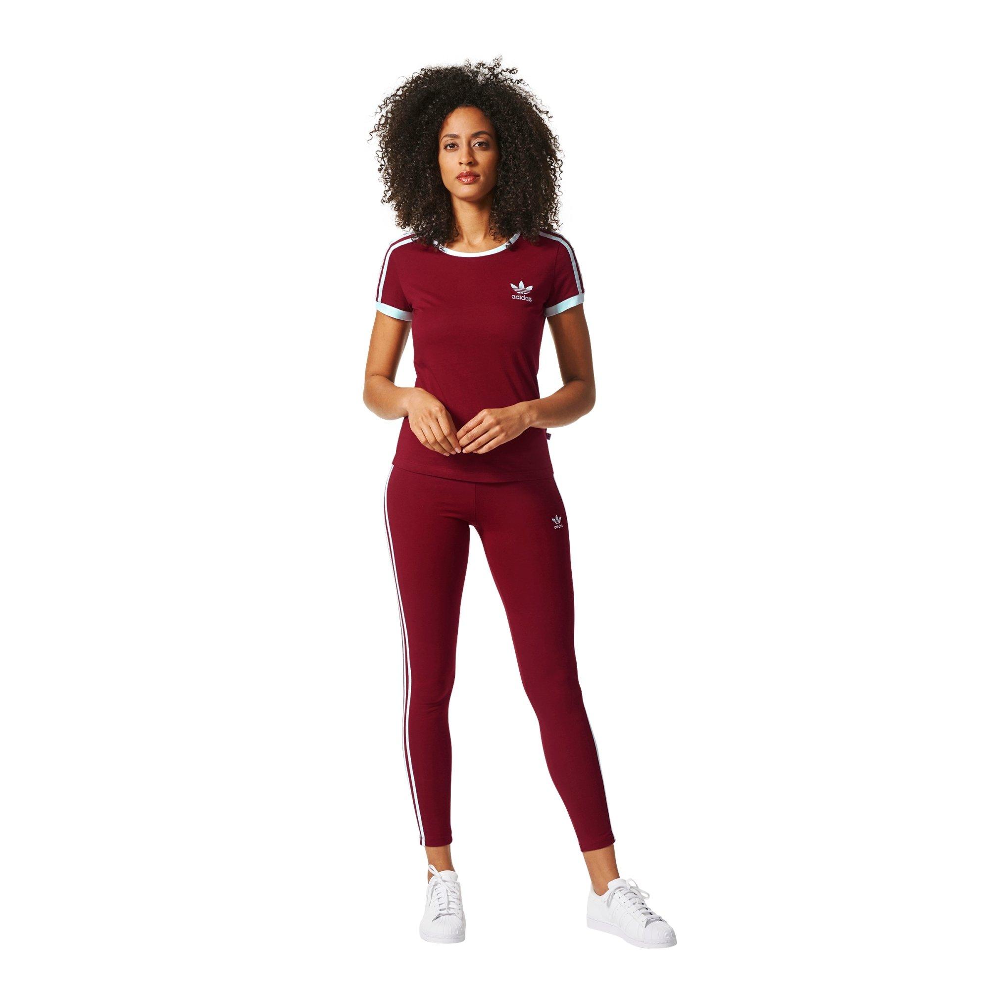 burgundy adidas leggings womens