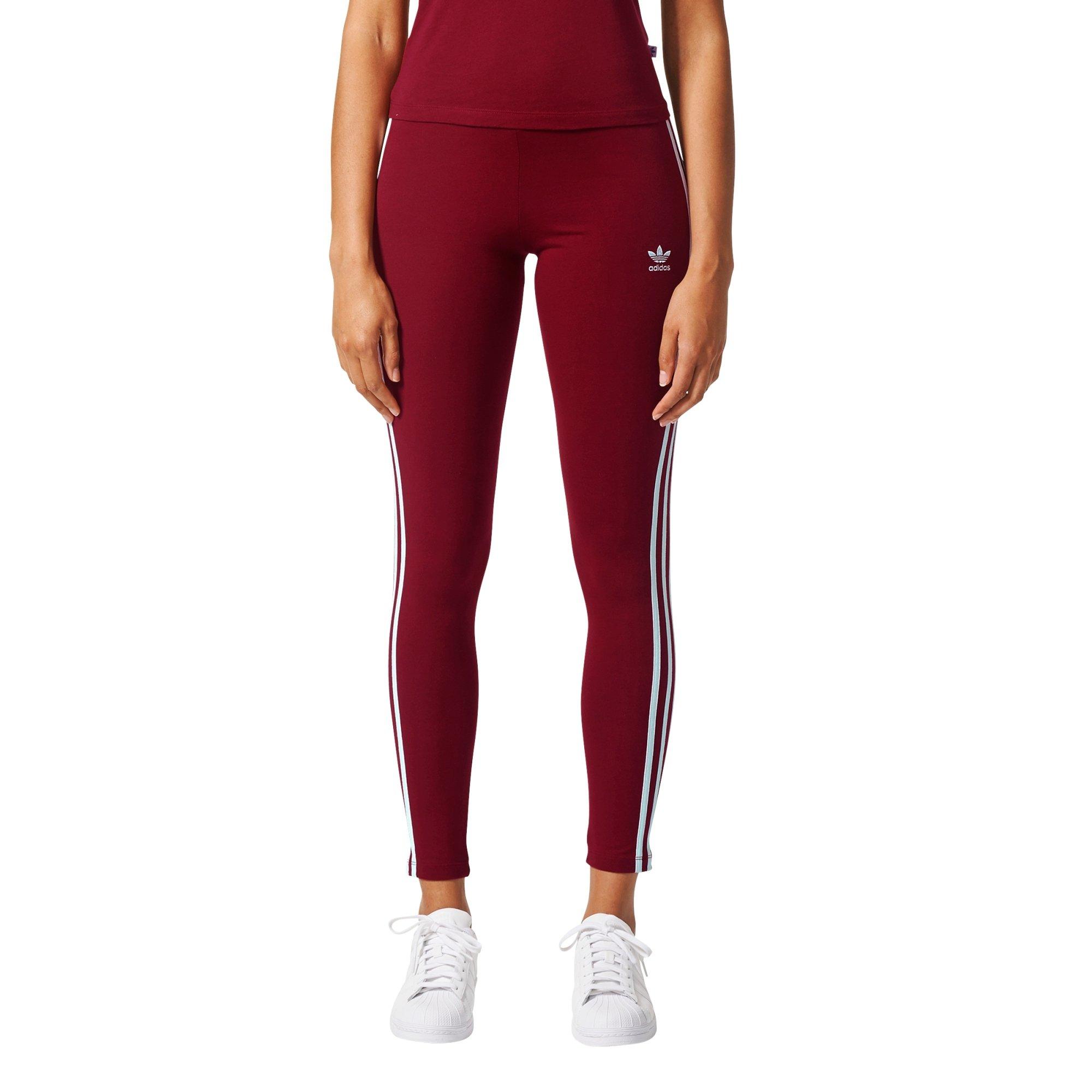 womens burgundy adidas leggings