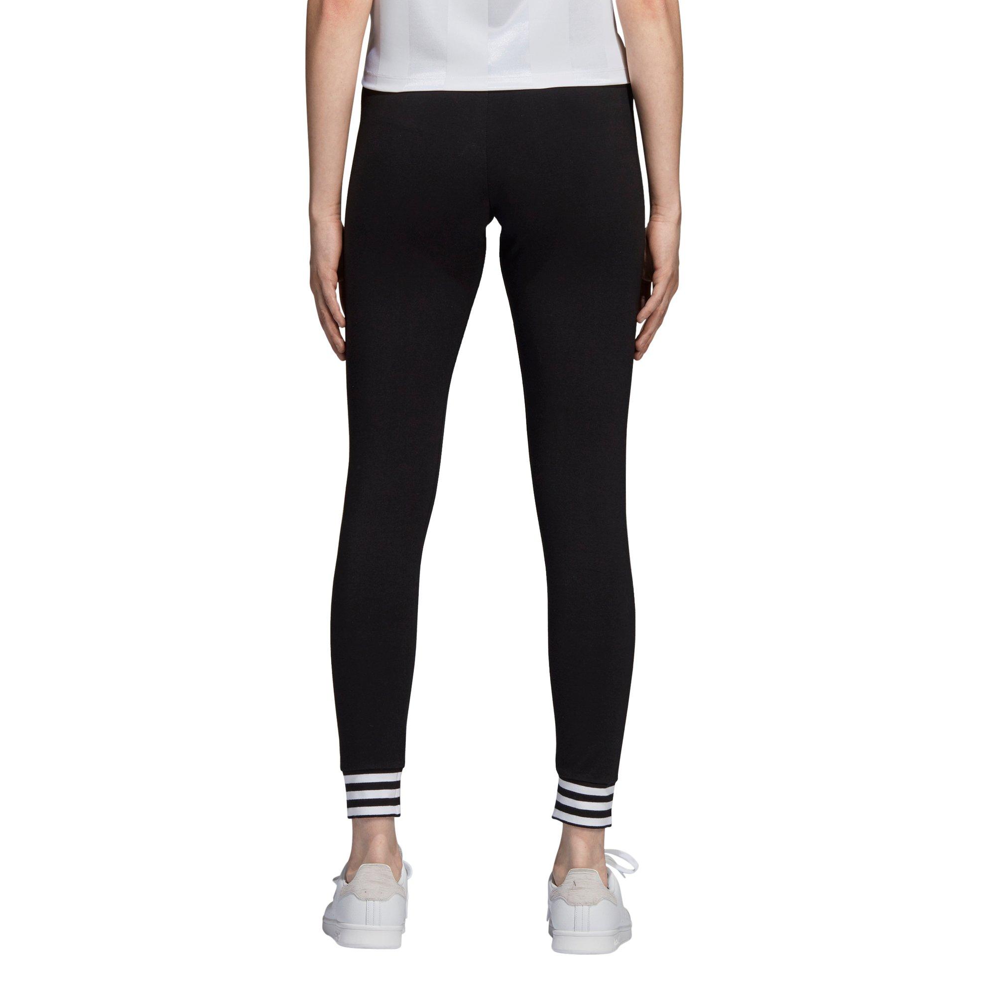 adidas originals leggings with striped cuffs in black