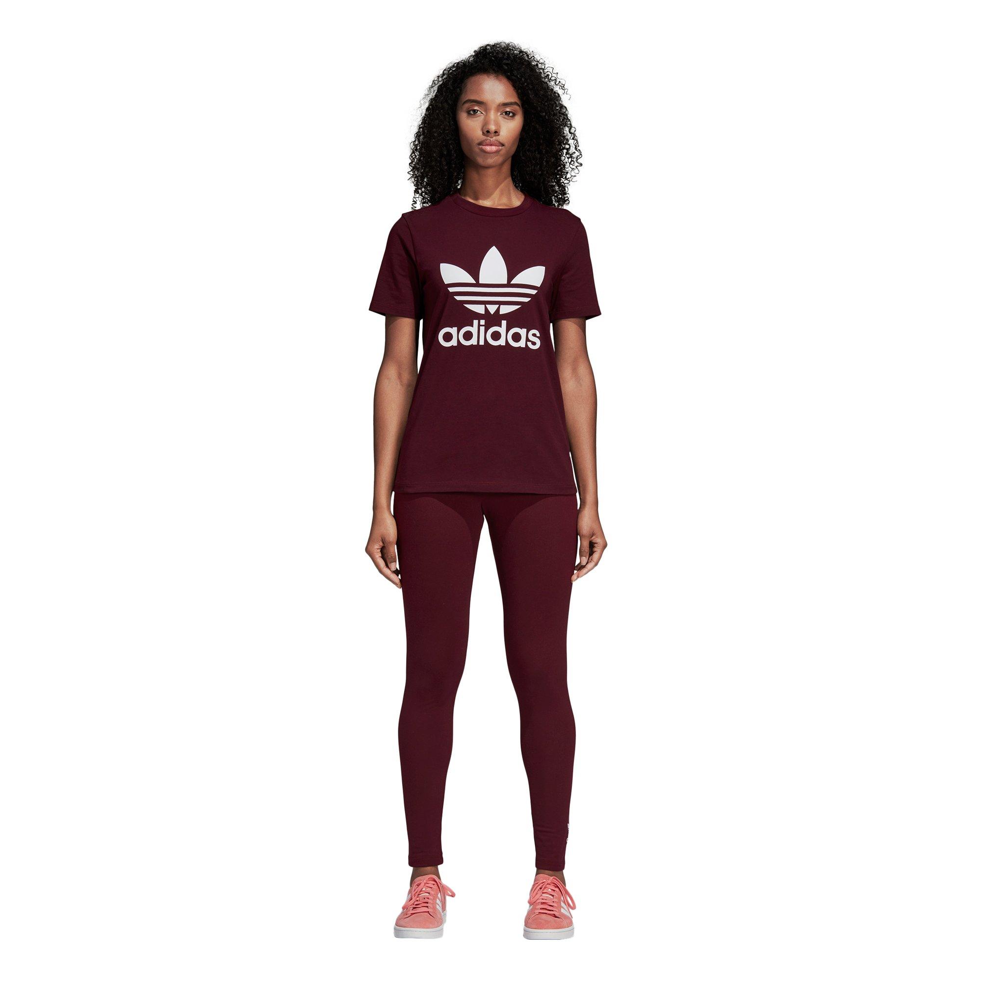 burgundy adidas sweatshirt womens