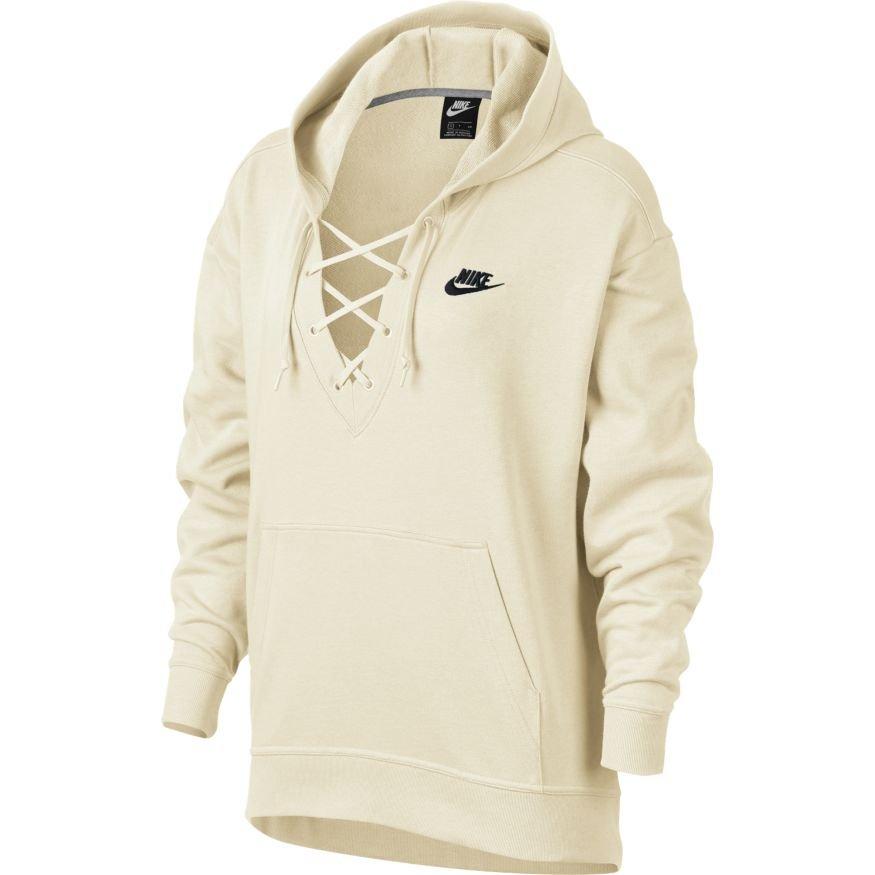 nike lace up hoodie