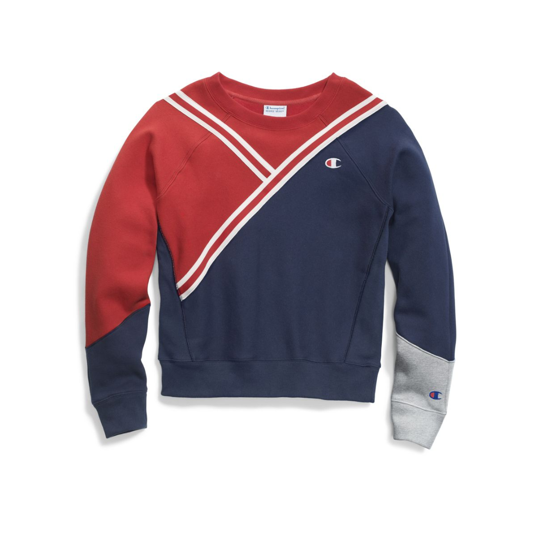 color block crew sweatshirt