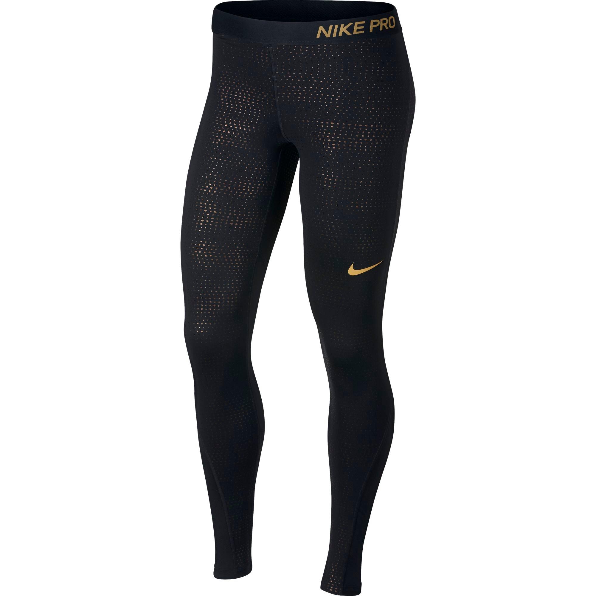 nike black metallic legging