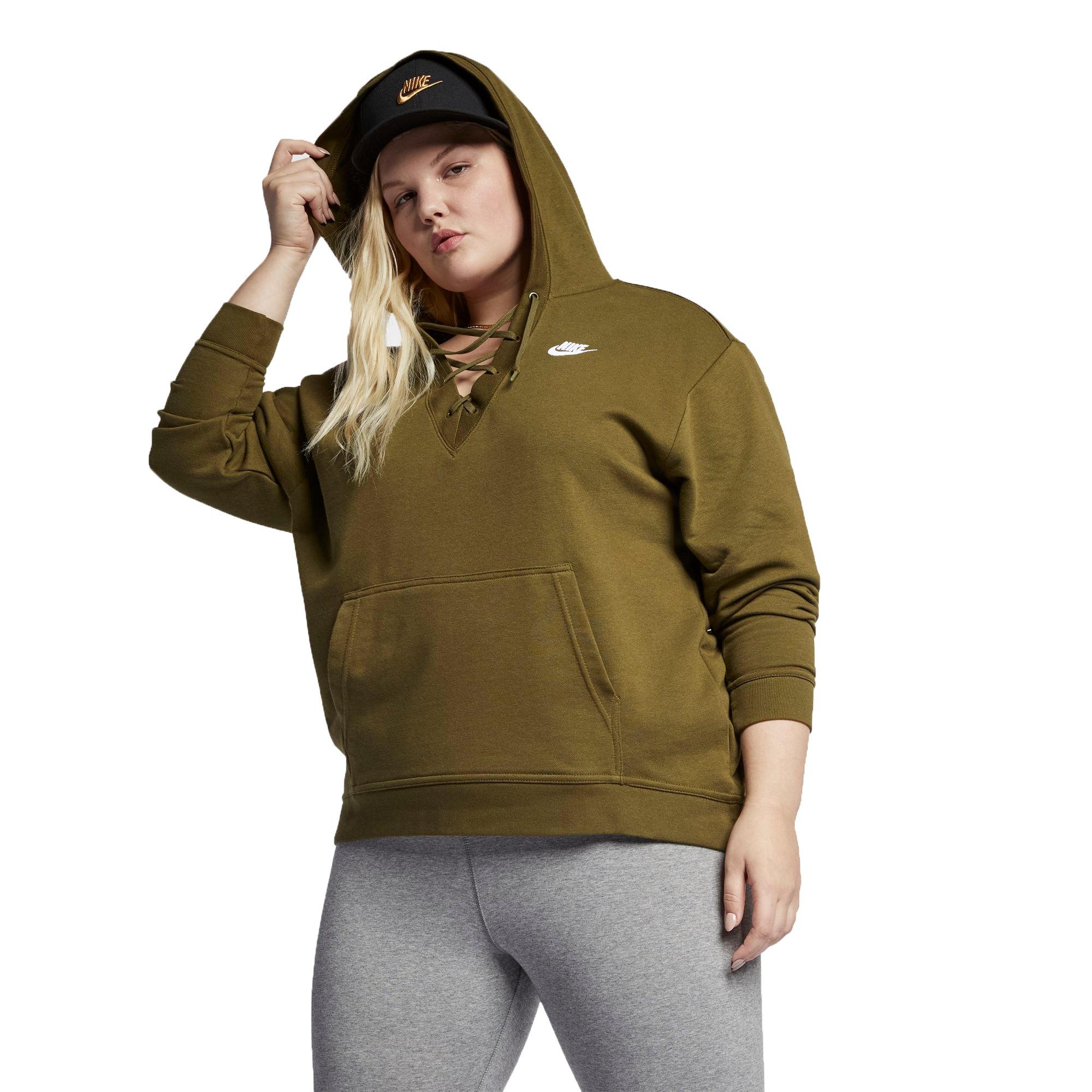 nike women's lace up sweatshirt