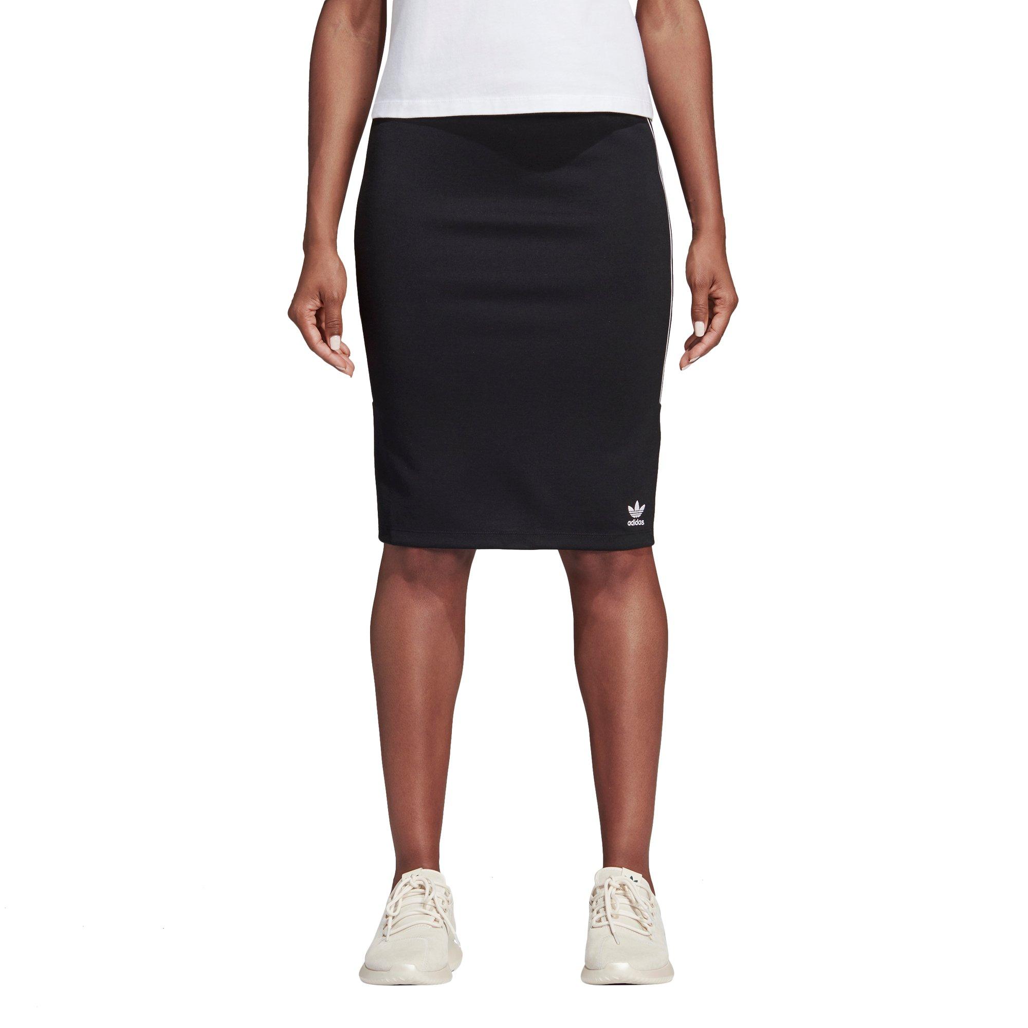 adidas originals black three stripe skirt