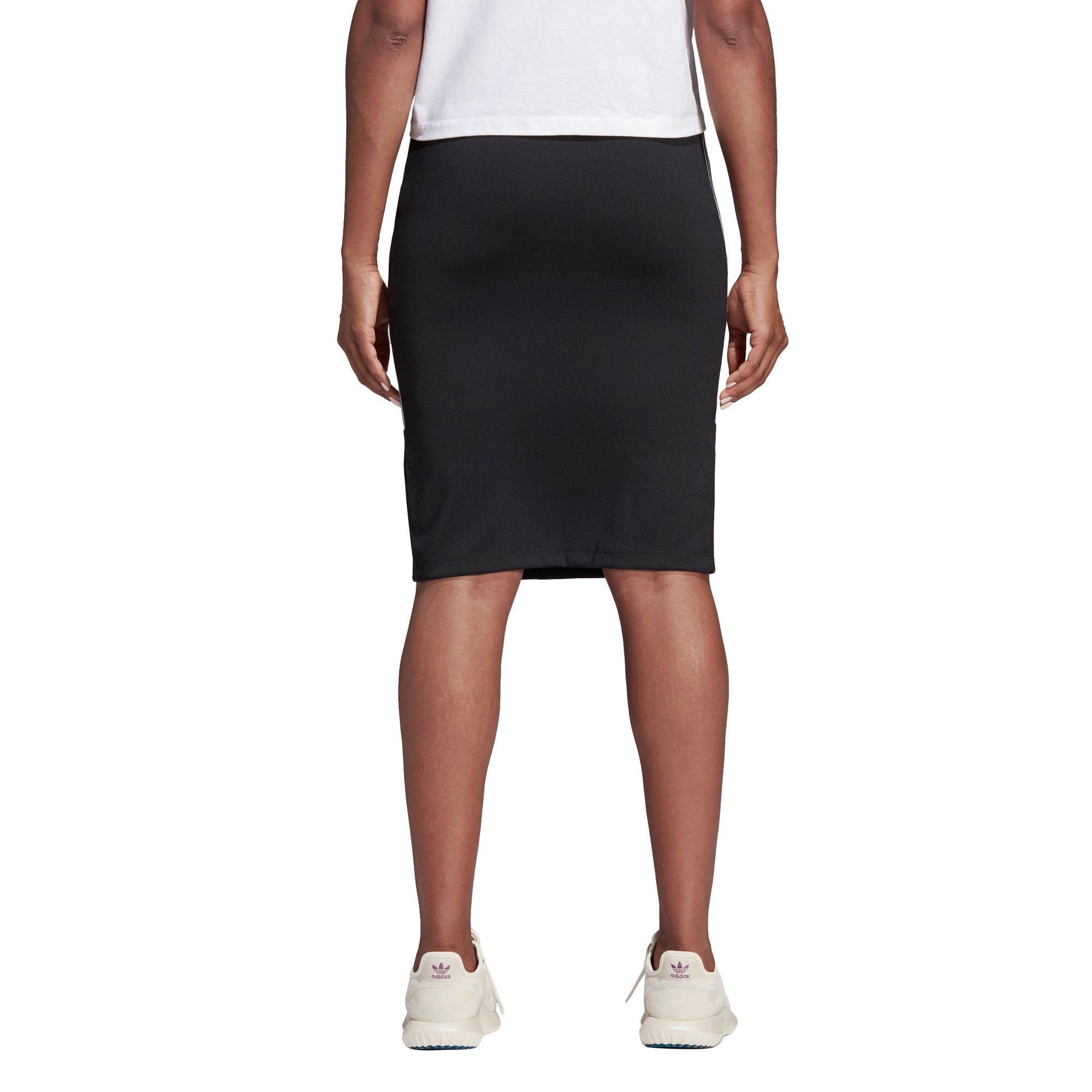 adidas originals black three stripe skirt