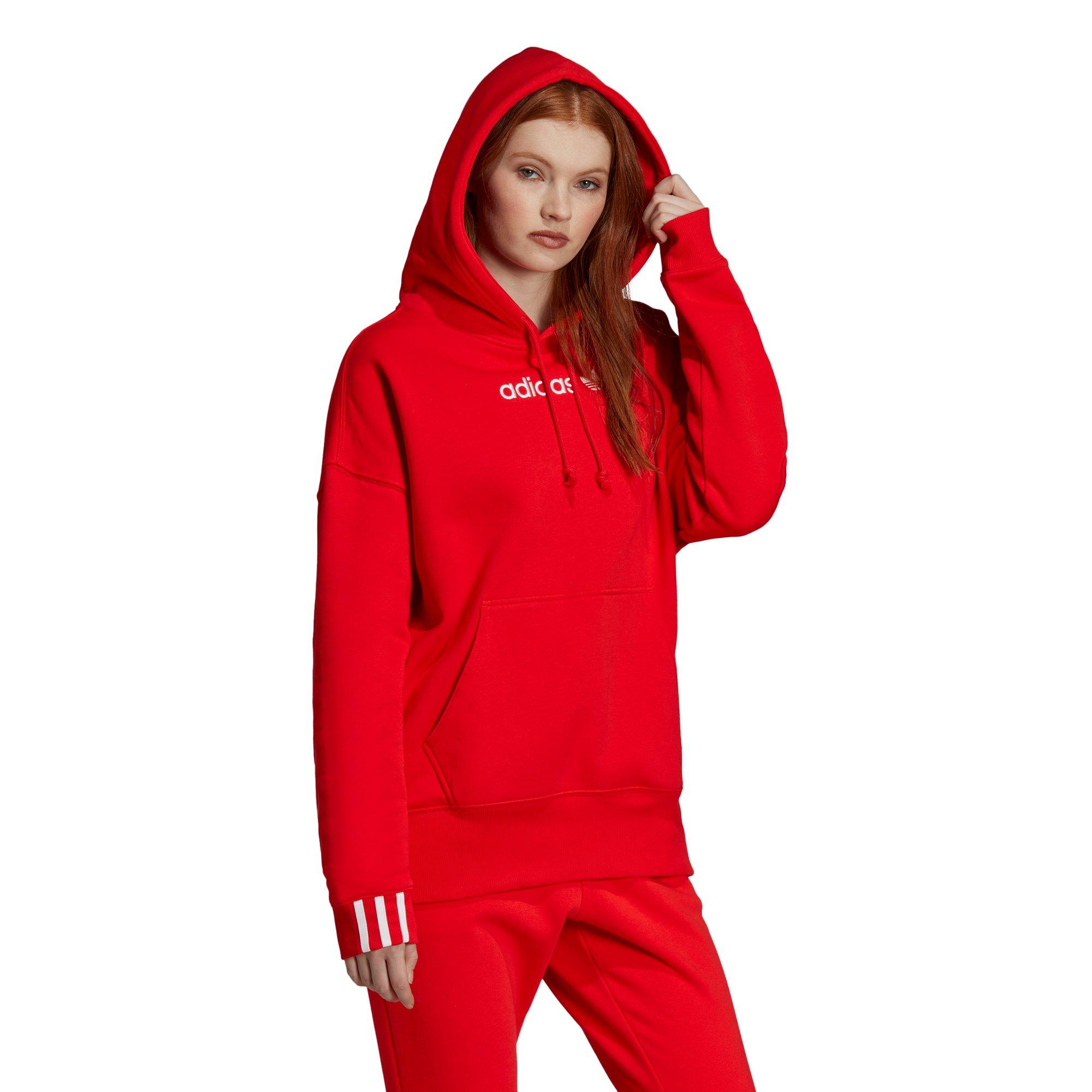 adidas red womens hoodie