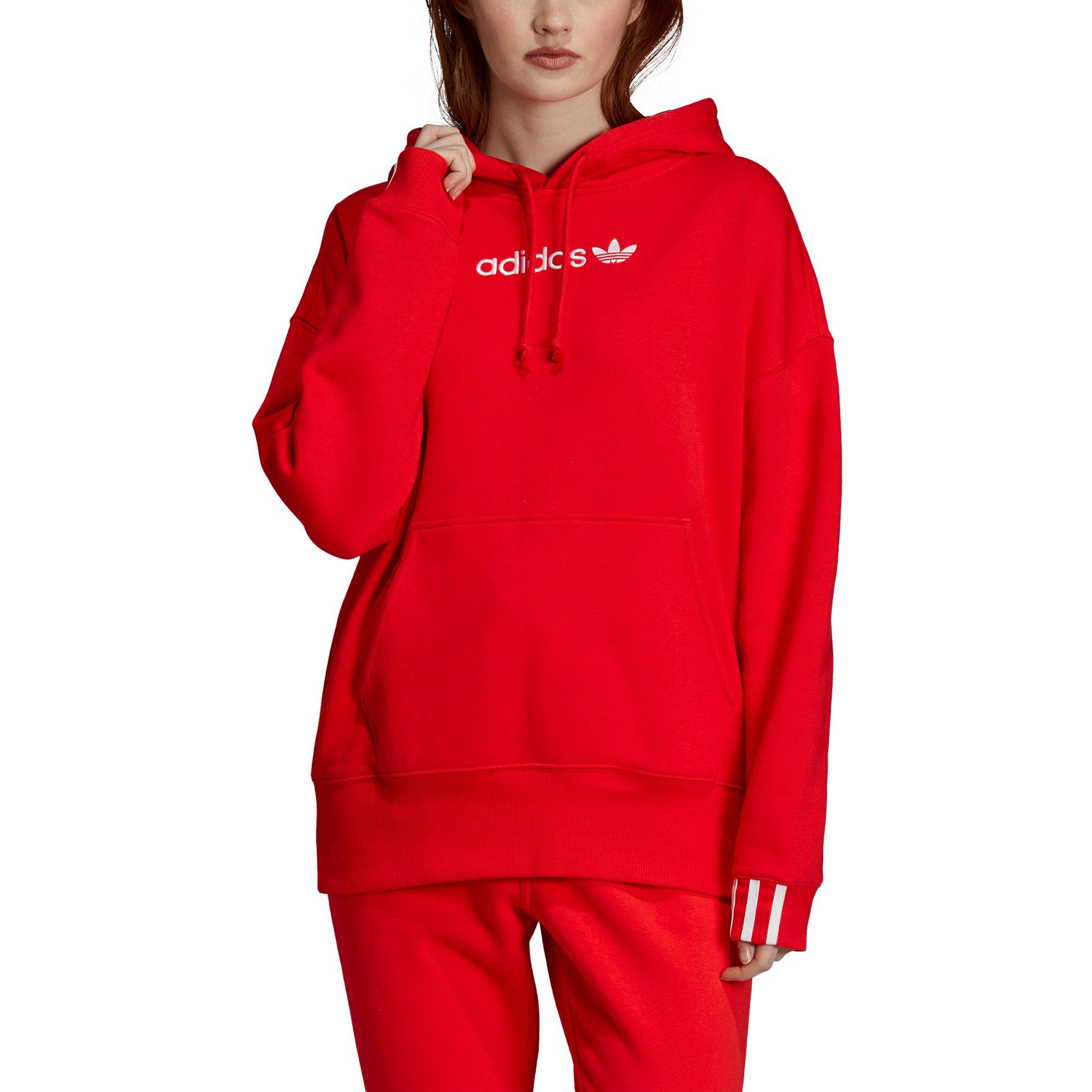 women's red adidas sweatshirt