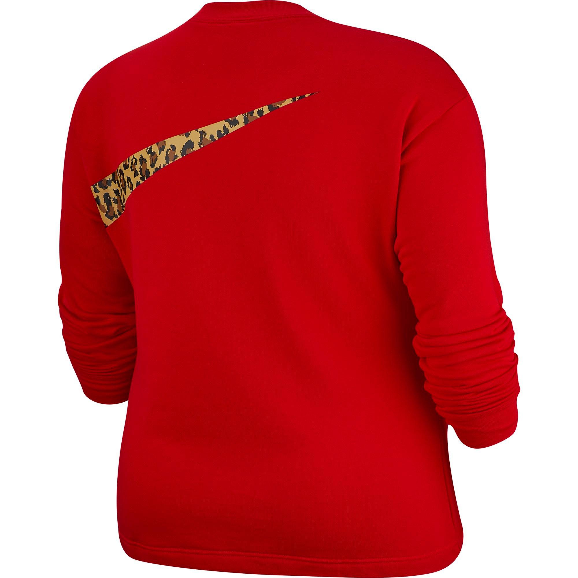 red cheetah print nike shirt