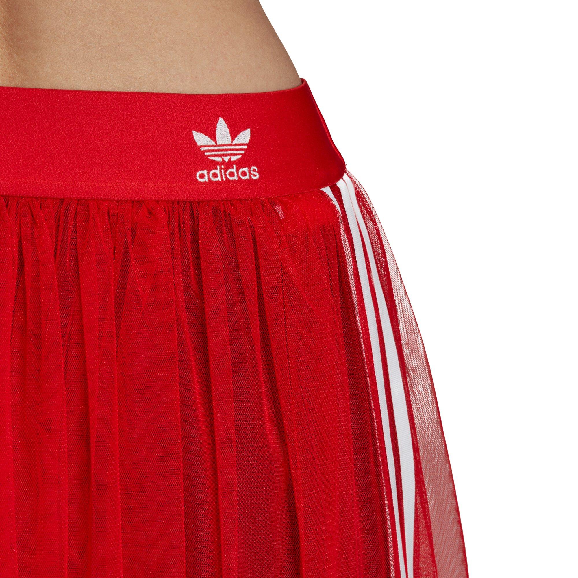red tulle adidas skirt