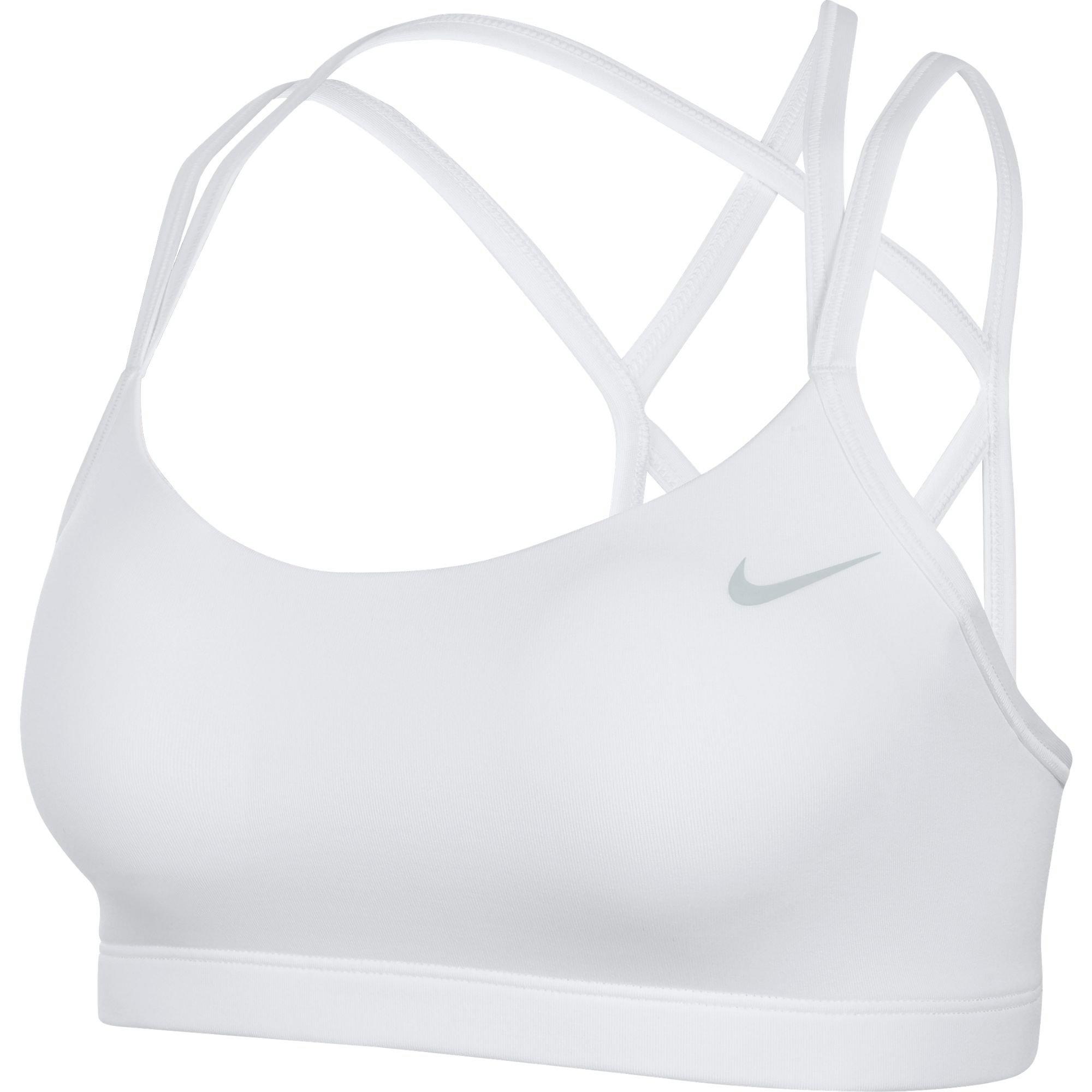 nike white strappy sports bra