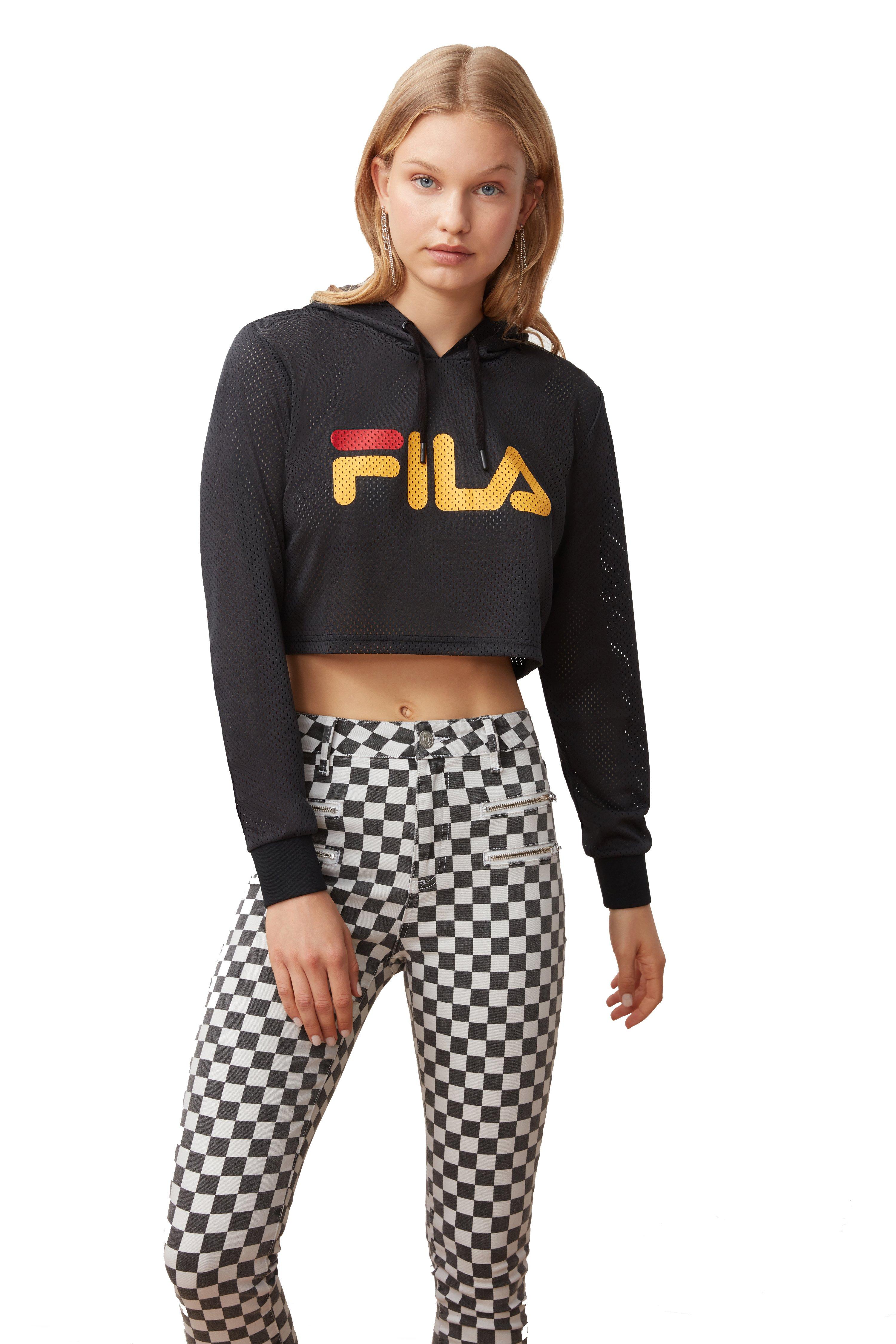 crop top hoodie fila