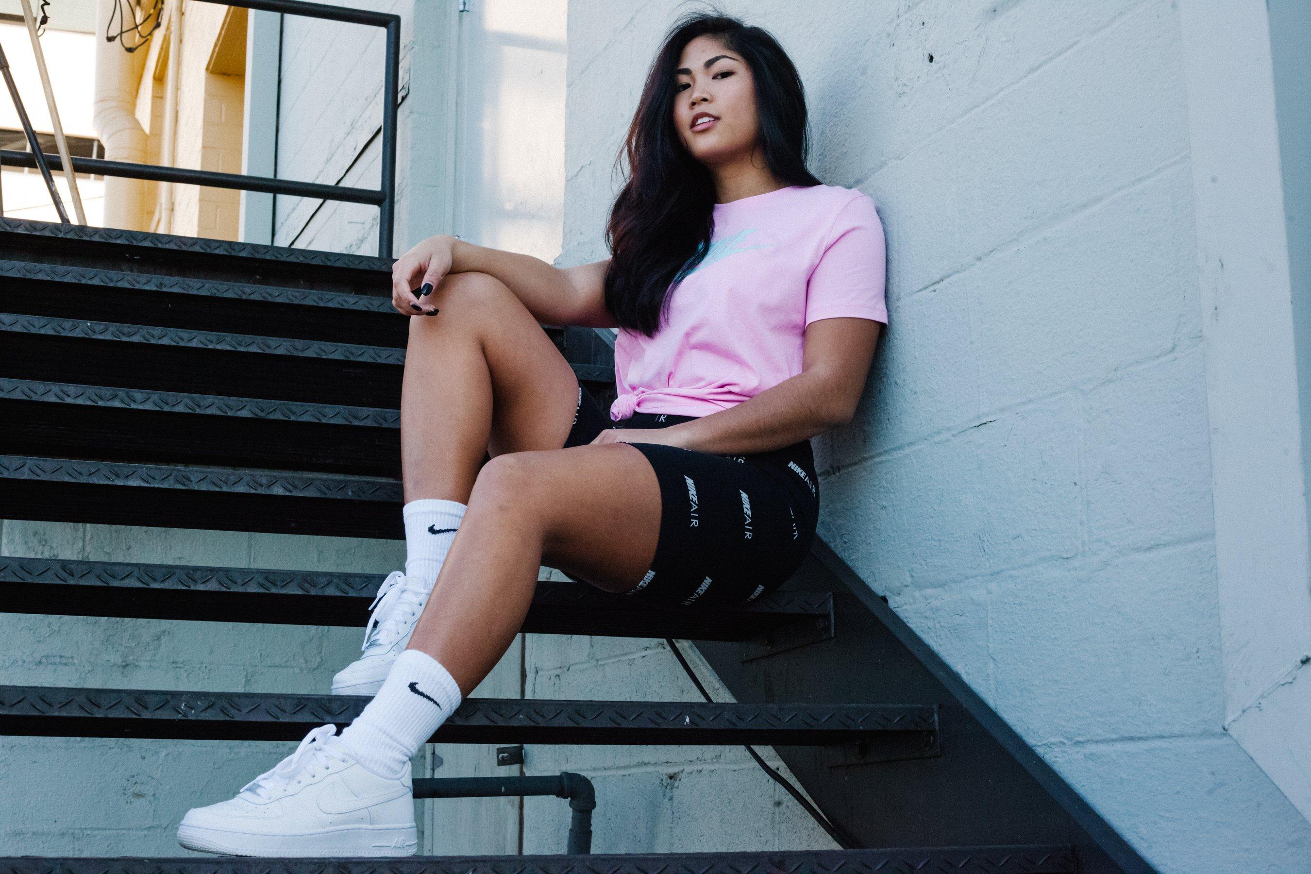 nike biker shorts outfit